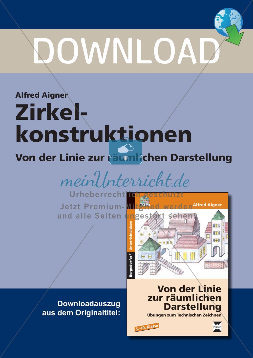 Übungen zum Technischen Zeichnen: Zirkelkonstruktionen Preview 1