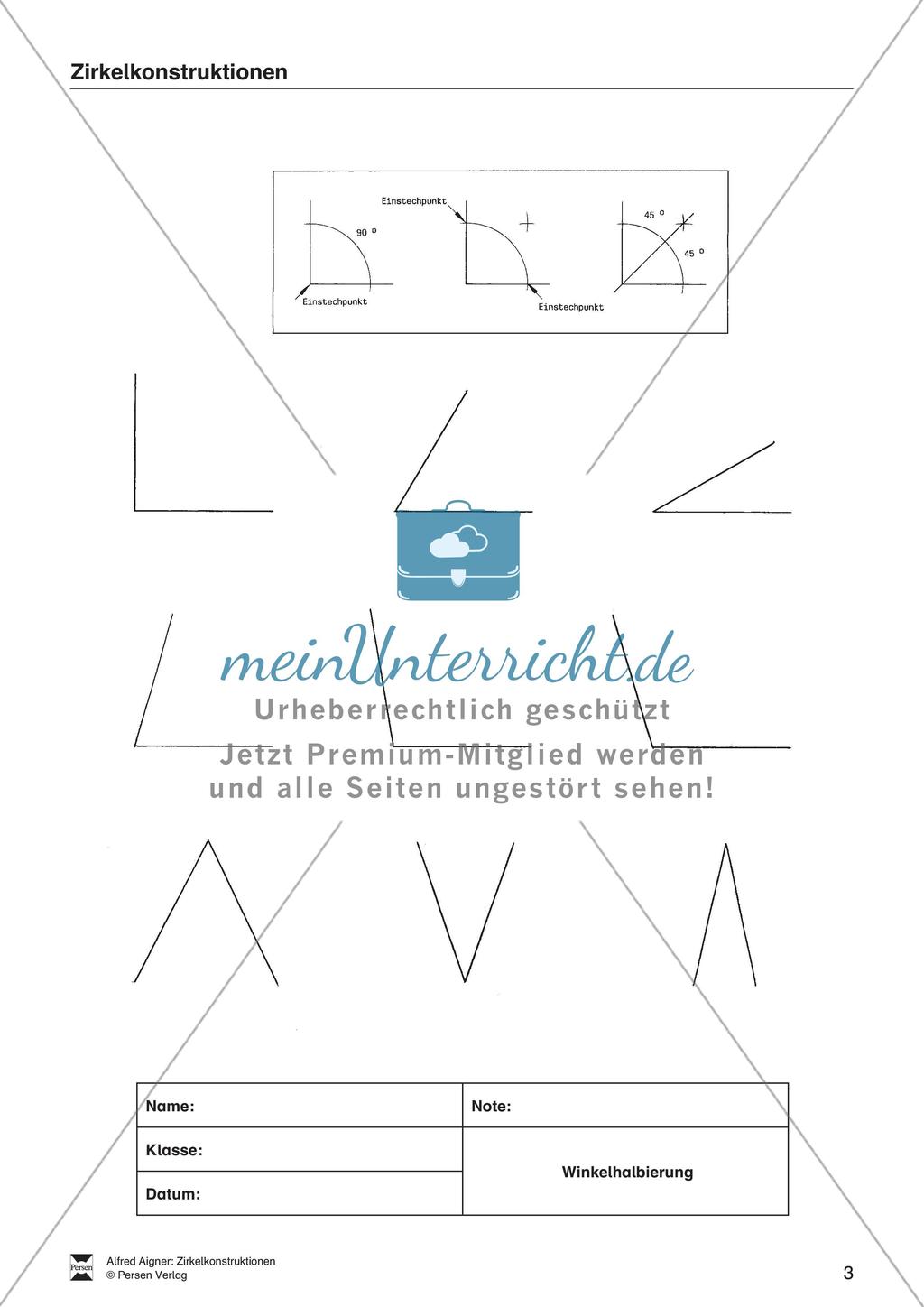 Übungen zum Technischen Zeichnen: Zirkelkonstruktionen Preview 5
