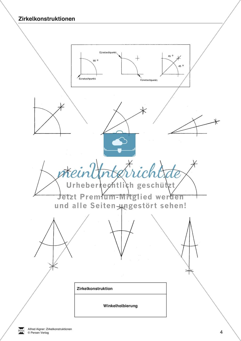 Übungen zum Technischen Zeichnen: Zirkelkonstruktionen Preview 6