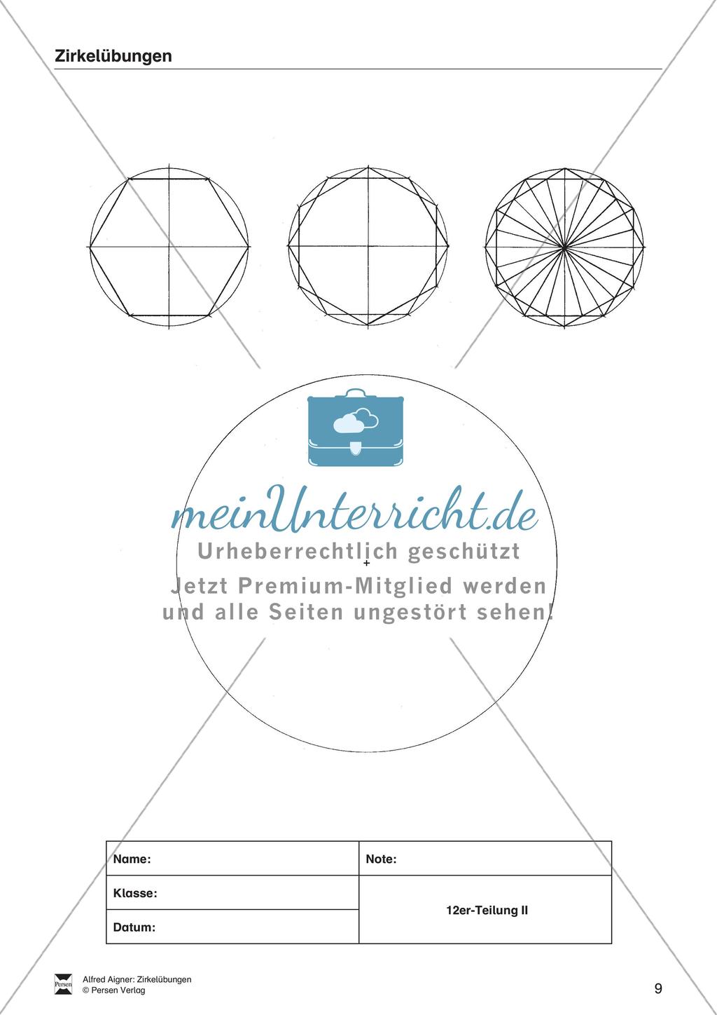 Übungen zum Technischen Zeichnen: Zirkelübungen Preview 11