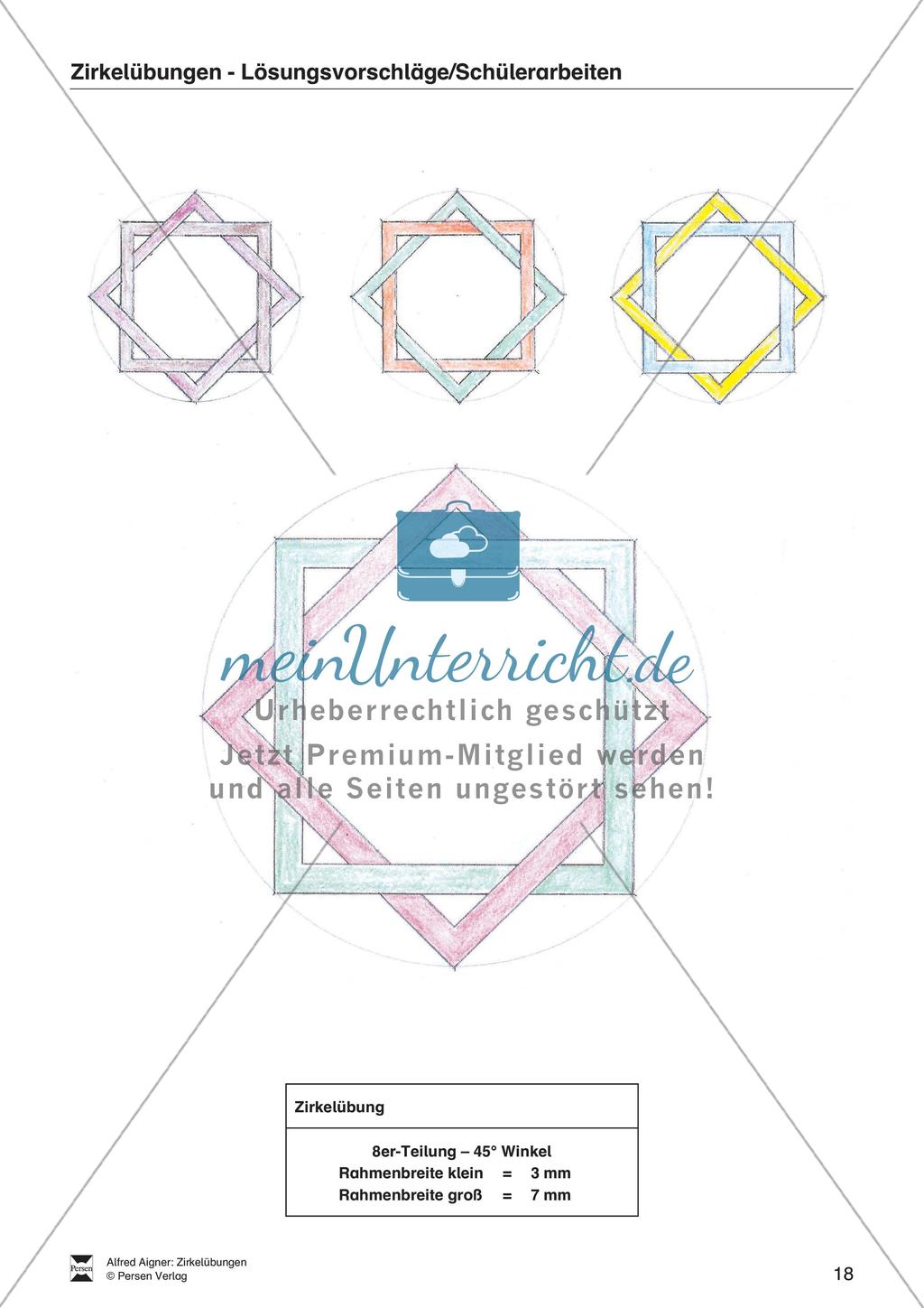 Übungen zum Technischen Zeichnen: Zirkelübungen Preview 20