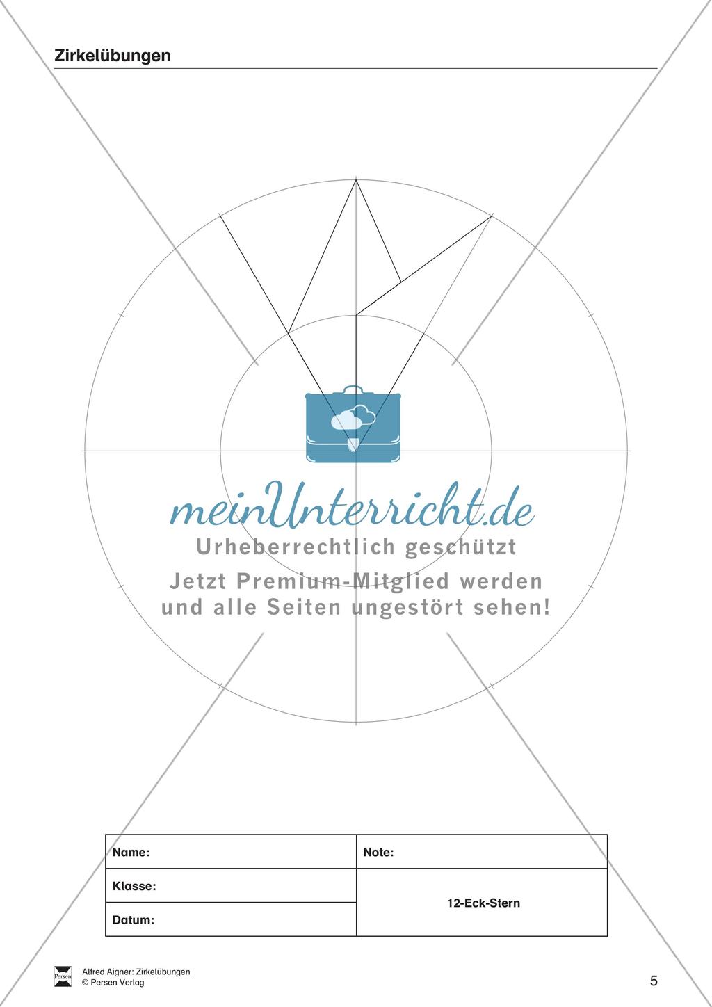 Übungen zum Technischen Zeichnen: Zirkelübungen Preview 7