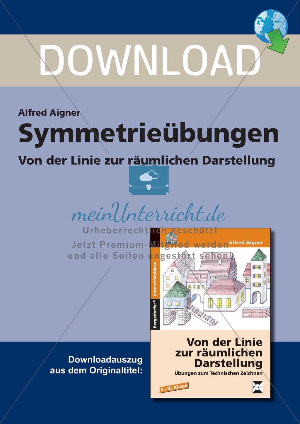 Übungen zum Technischen Zeichnen: Symmetrie Preview 1