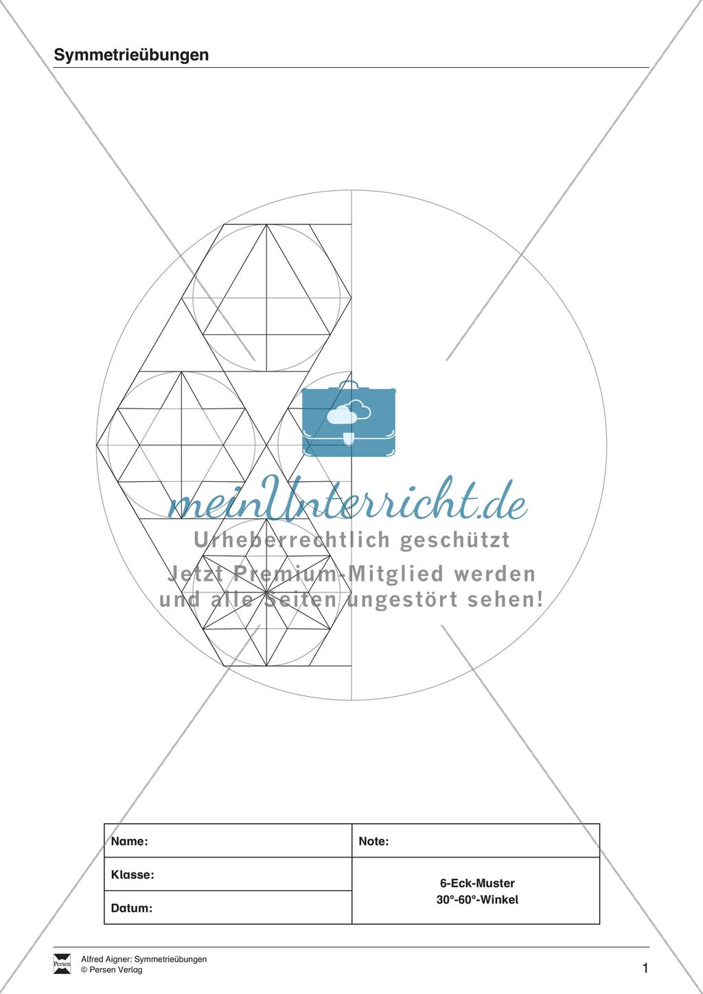Übungen zum Technischen Zeichnen: Symmetrie Preview 3