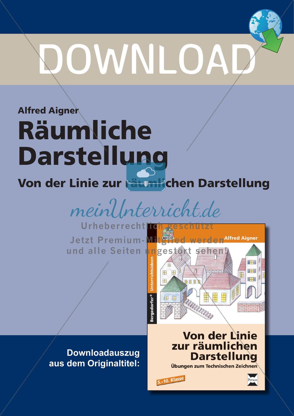 Übungen zum Technischen Zeichnen: Räumliche Darstellung Preview 1