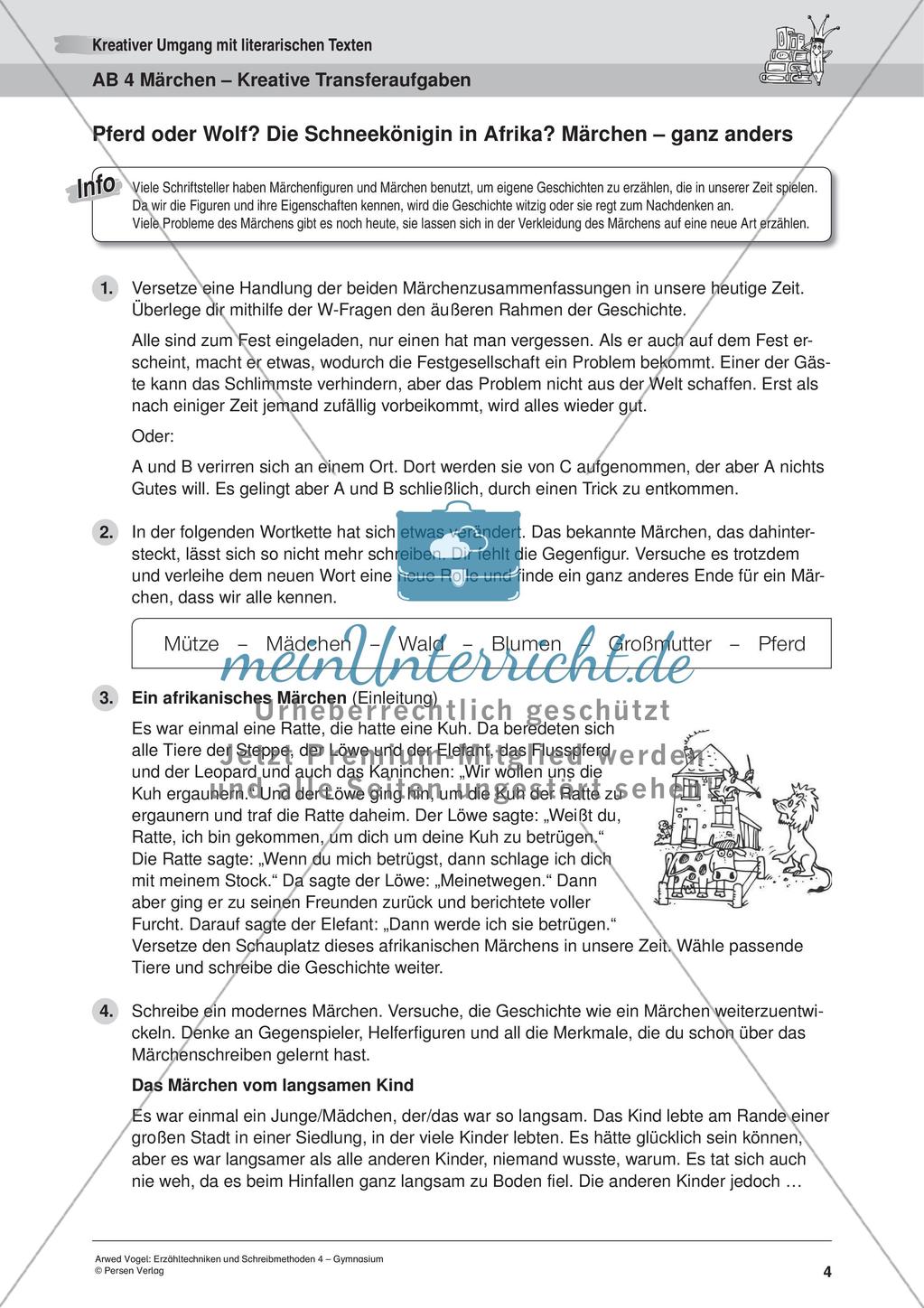 Kreativer Umgang mit literarischen Texten Preview 6