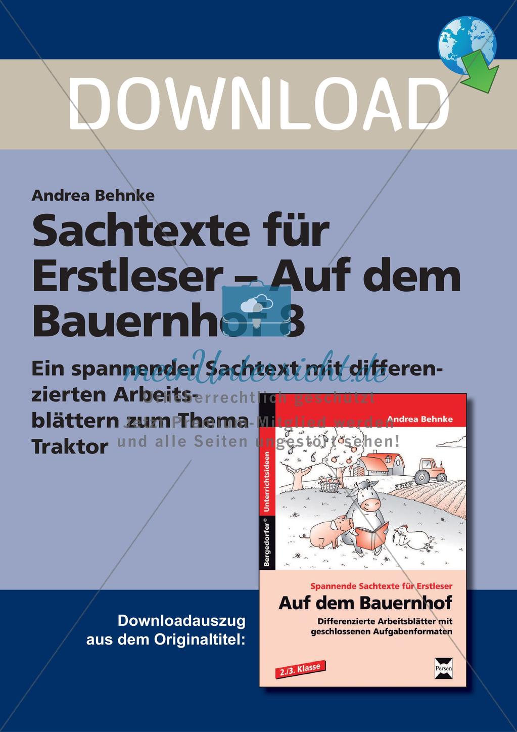 Sachtexte für Erstleser: Traktor Preview 1