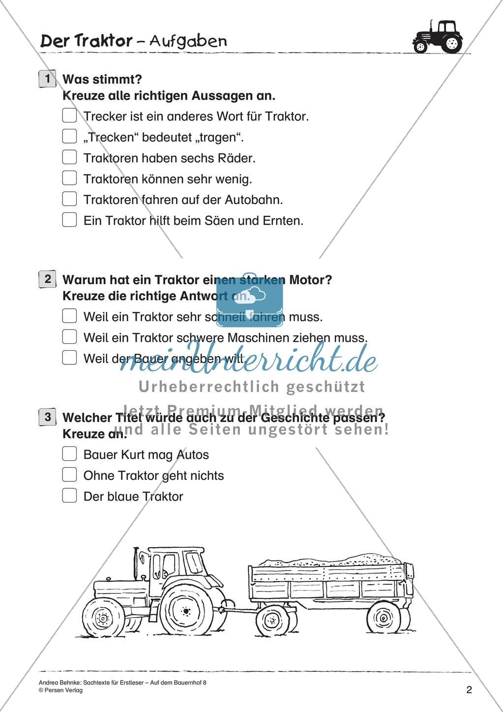 Sachtexte für Erstleser: Traktor Preview 4