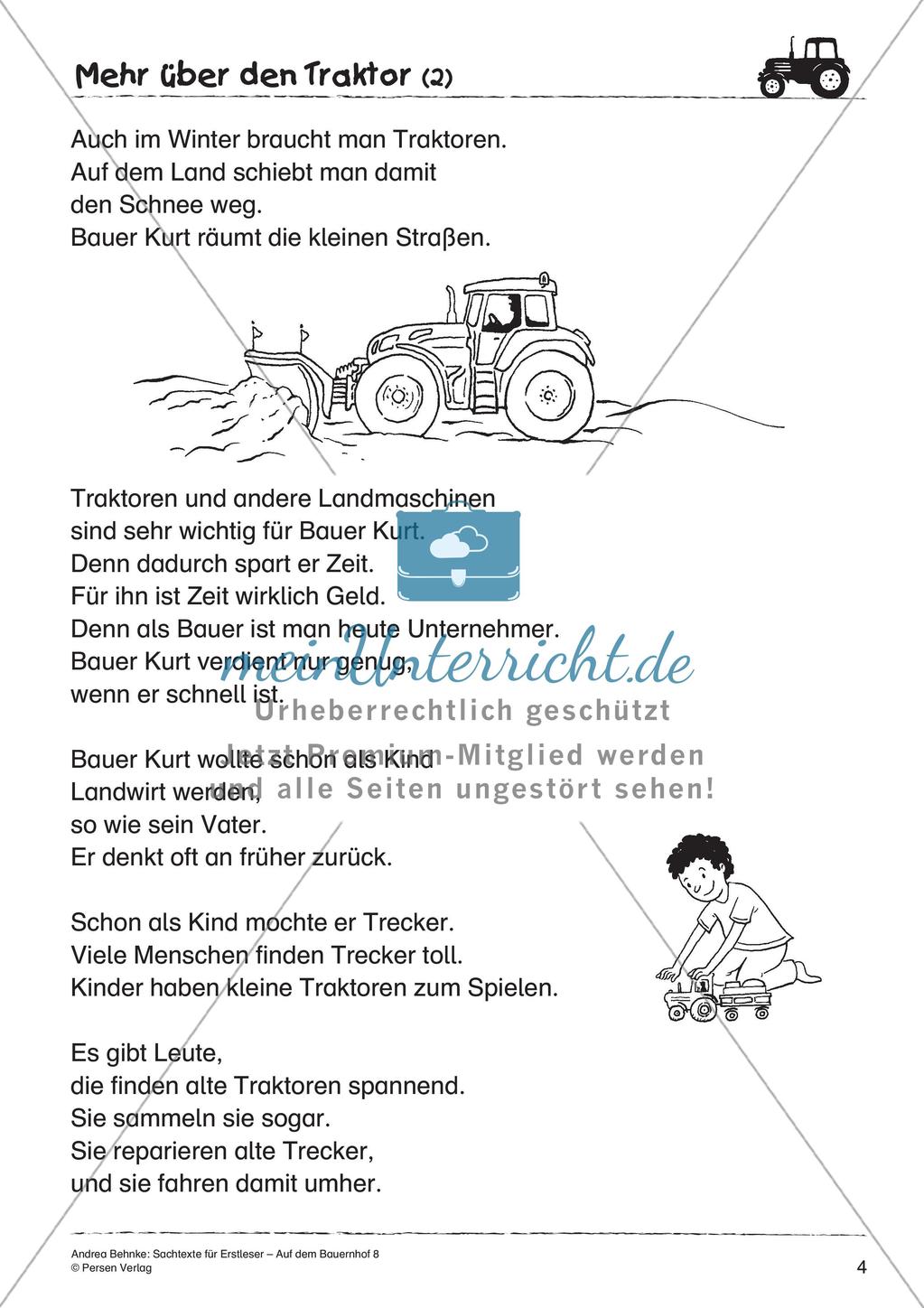 Sachtexte für Erstleser: Traktor Preview 6