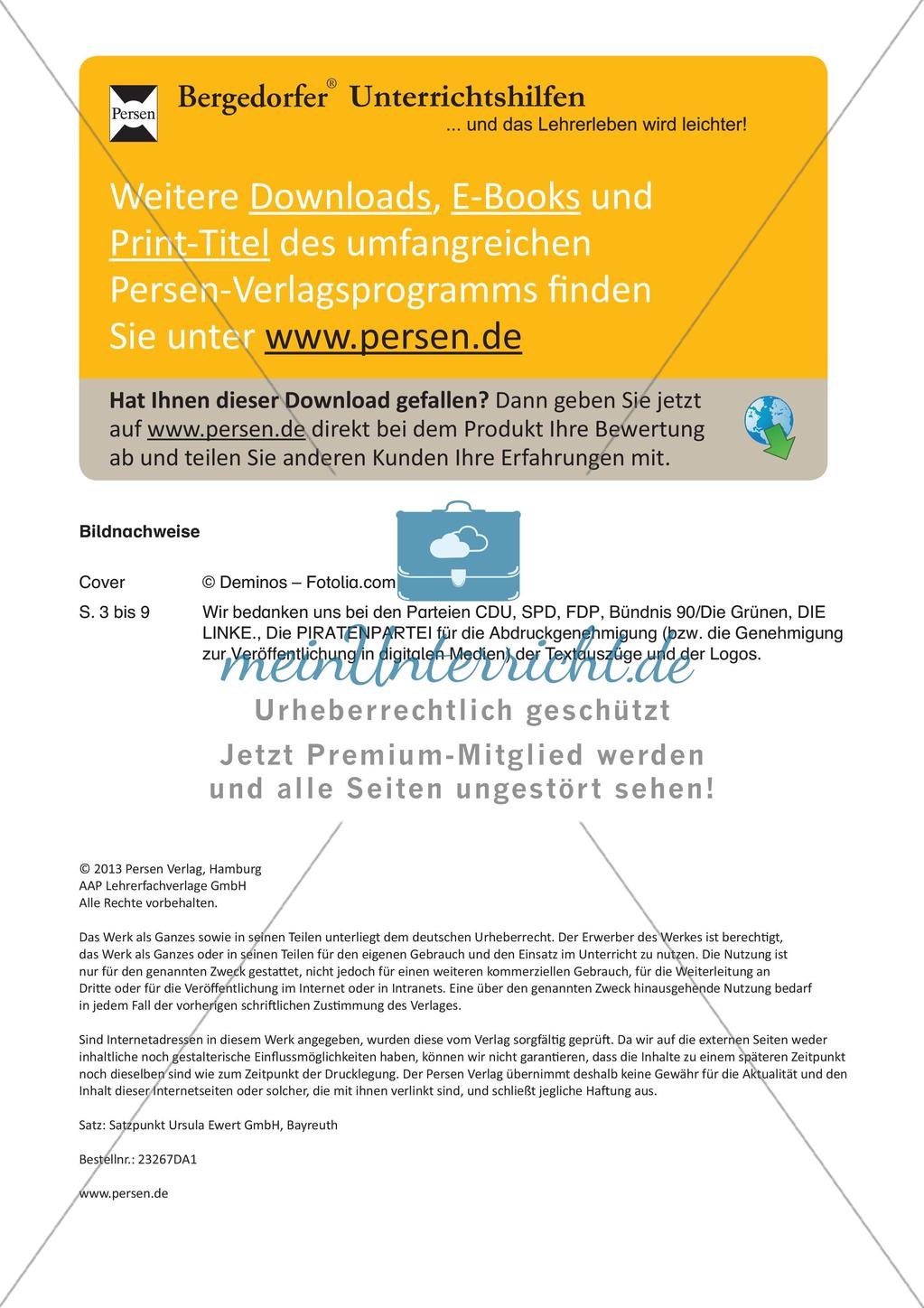Die Parteien: Funktionen, Ziele, Bedeutung Preview 15