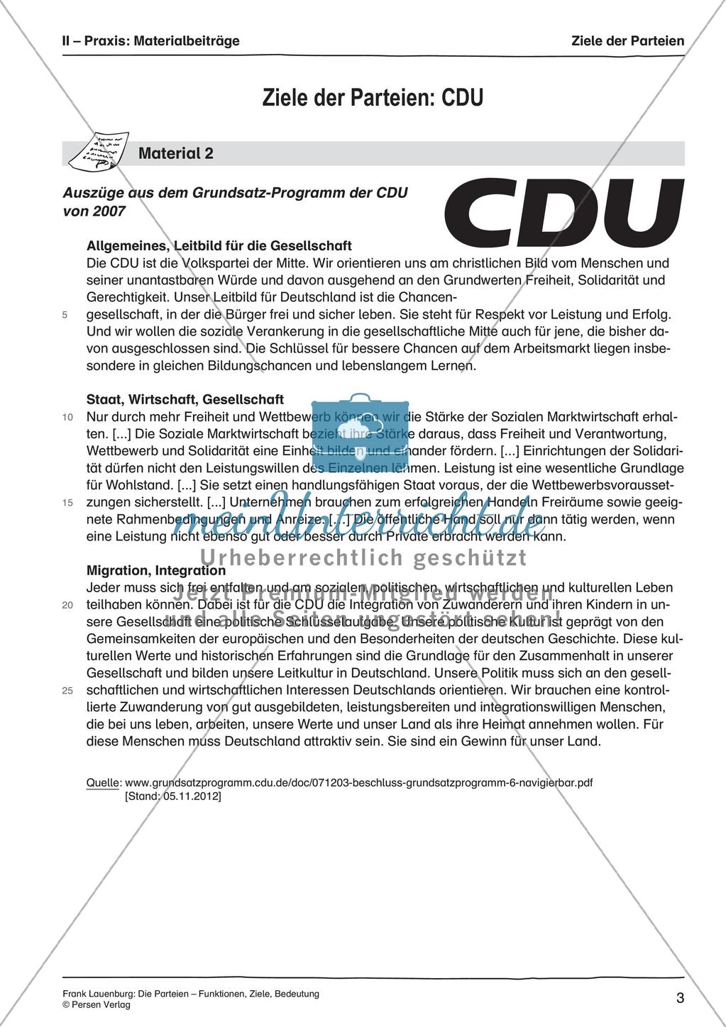 Die Parteien: Funktionen, Ziele, Bedeutung Preview 5