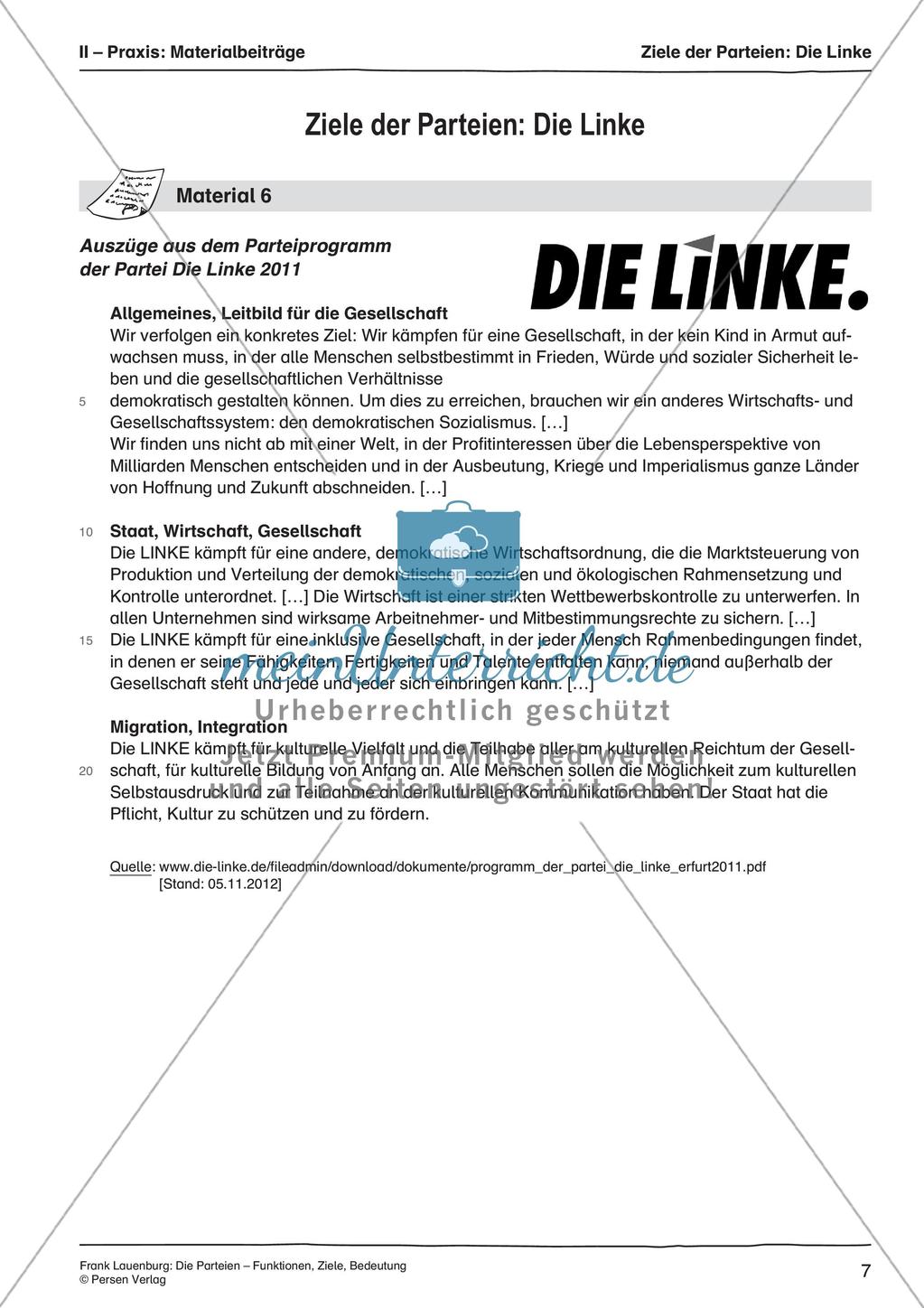 Die Parteien: Funktionen, Ziele, Bedeutung Preview 9