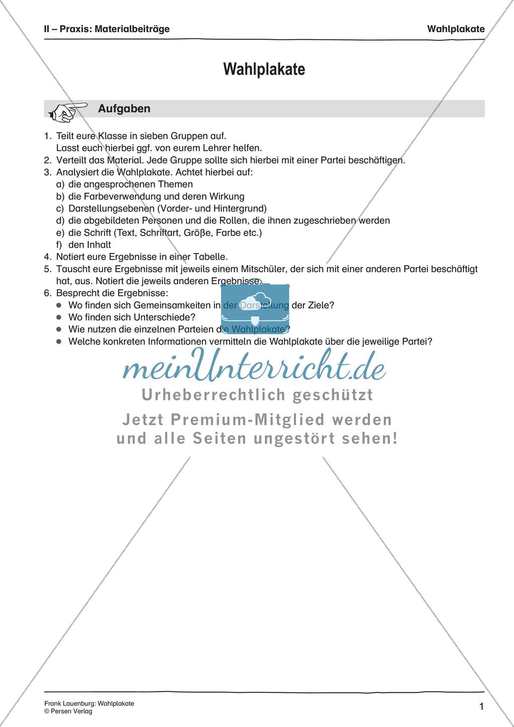 Parteien: Wahlplakate Preview 3
