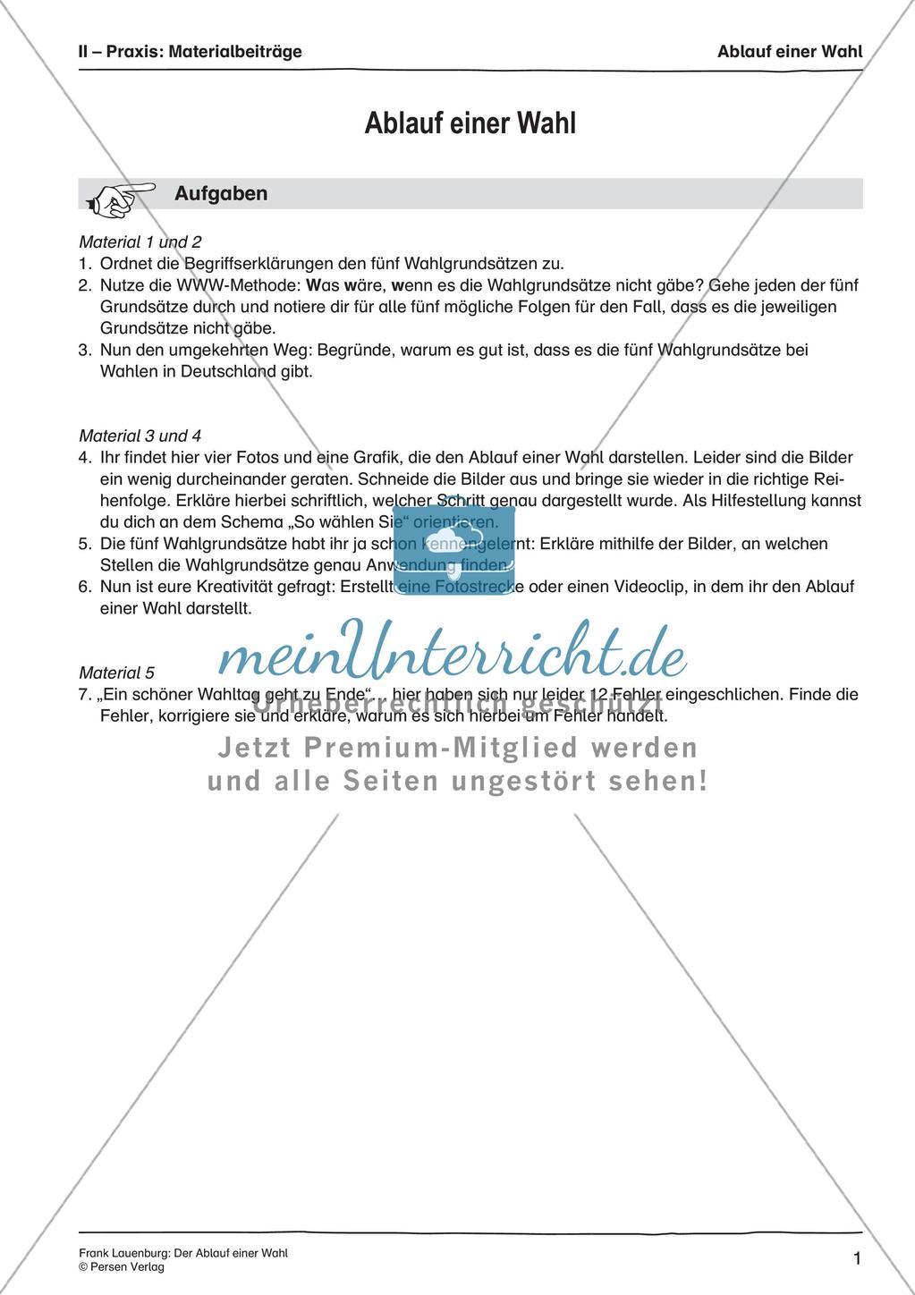 Der Ablauf einer Wahl Preview 3