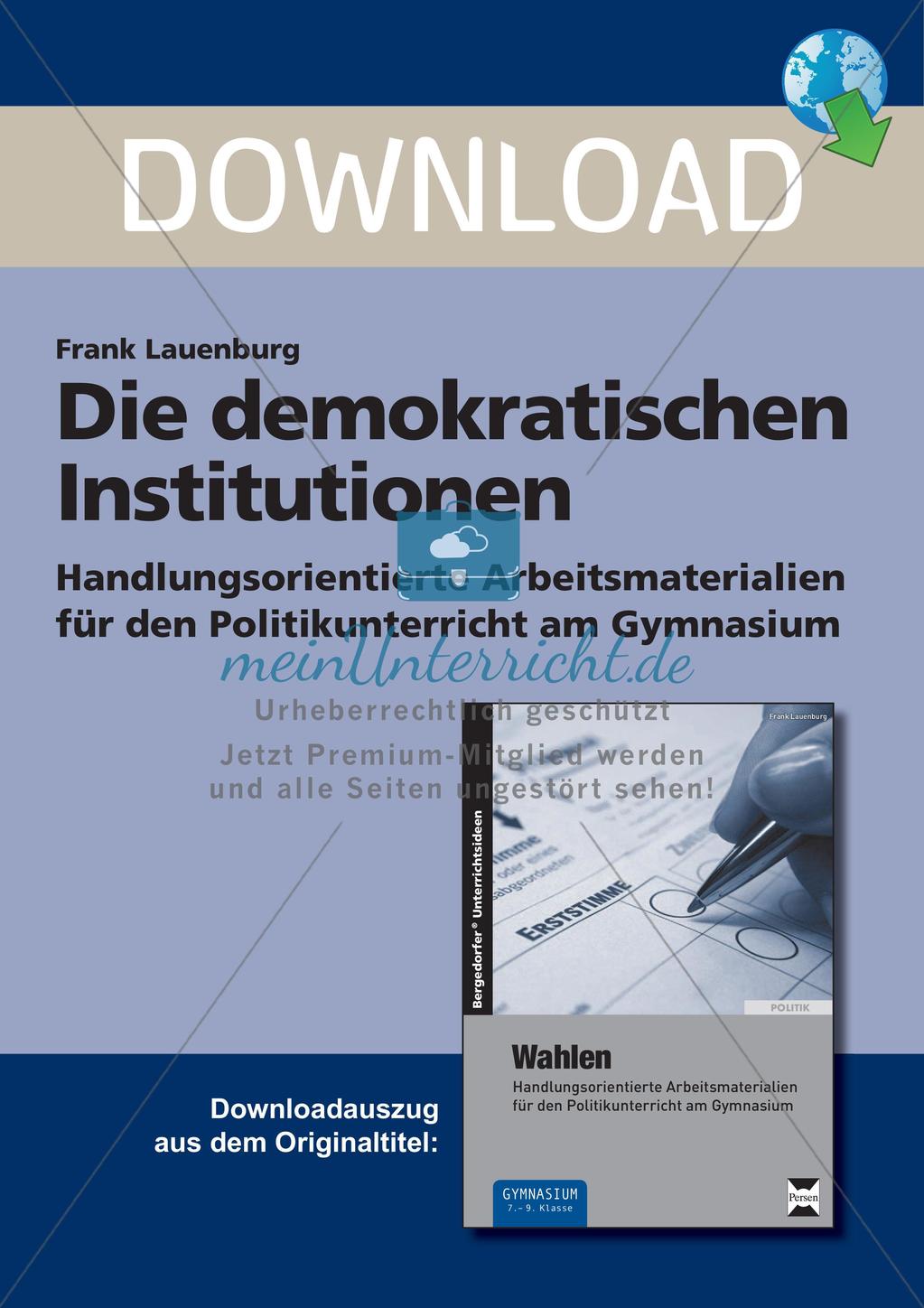 Die demokratischen Institutionen Preview 1