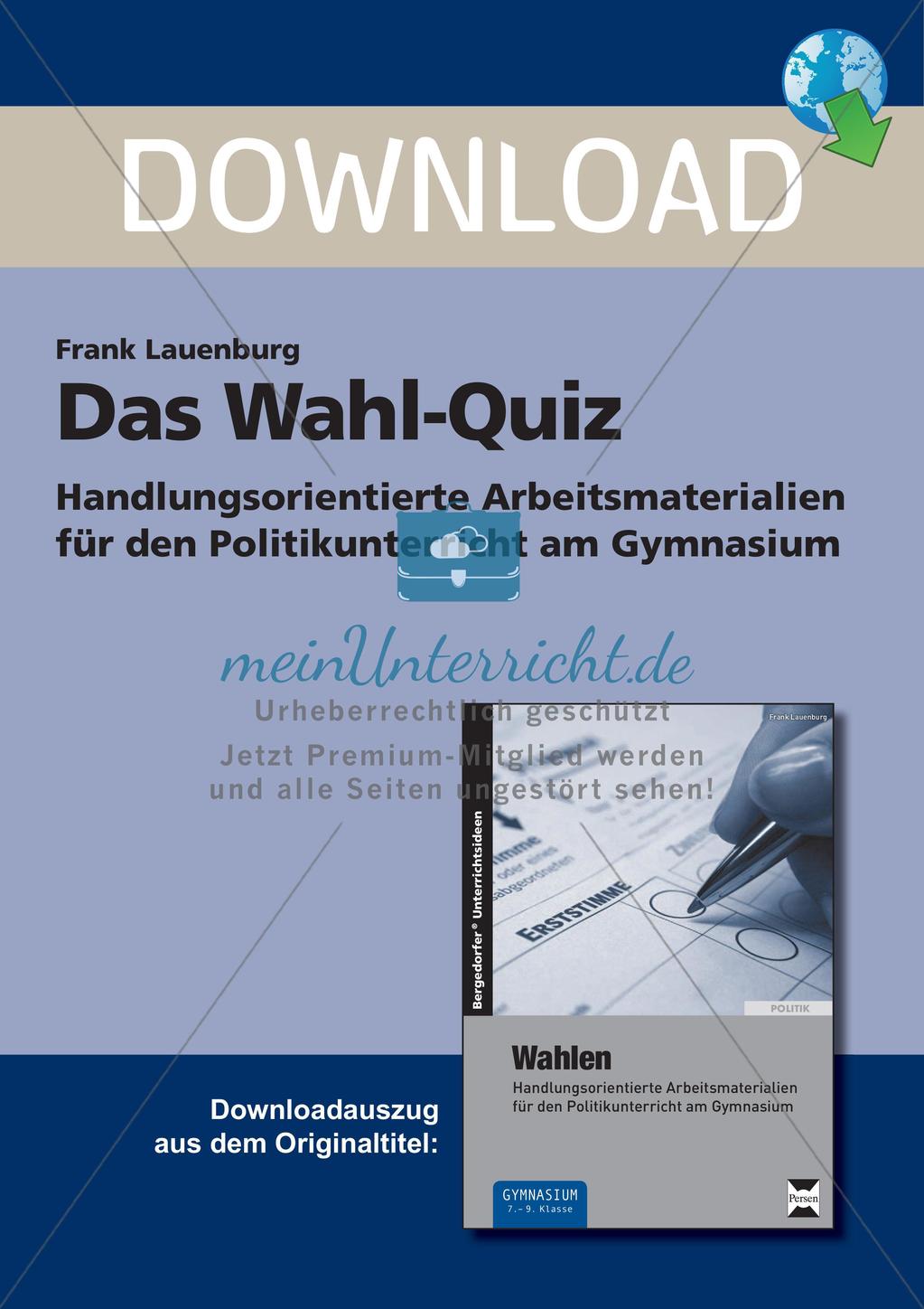 Das Wahl-Rätsel Preview 1