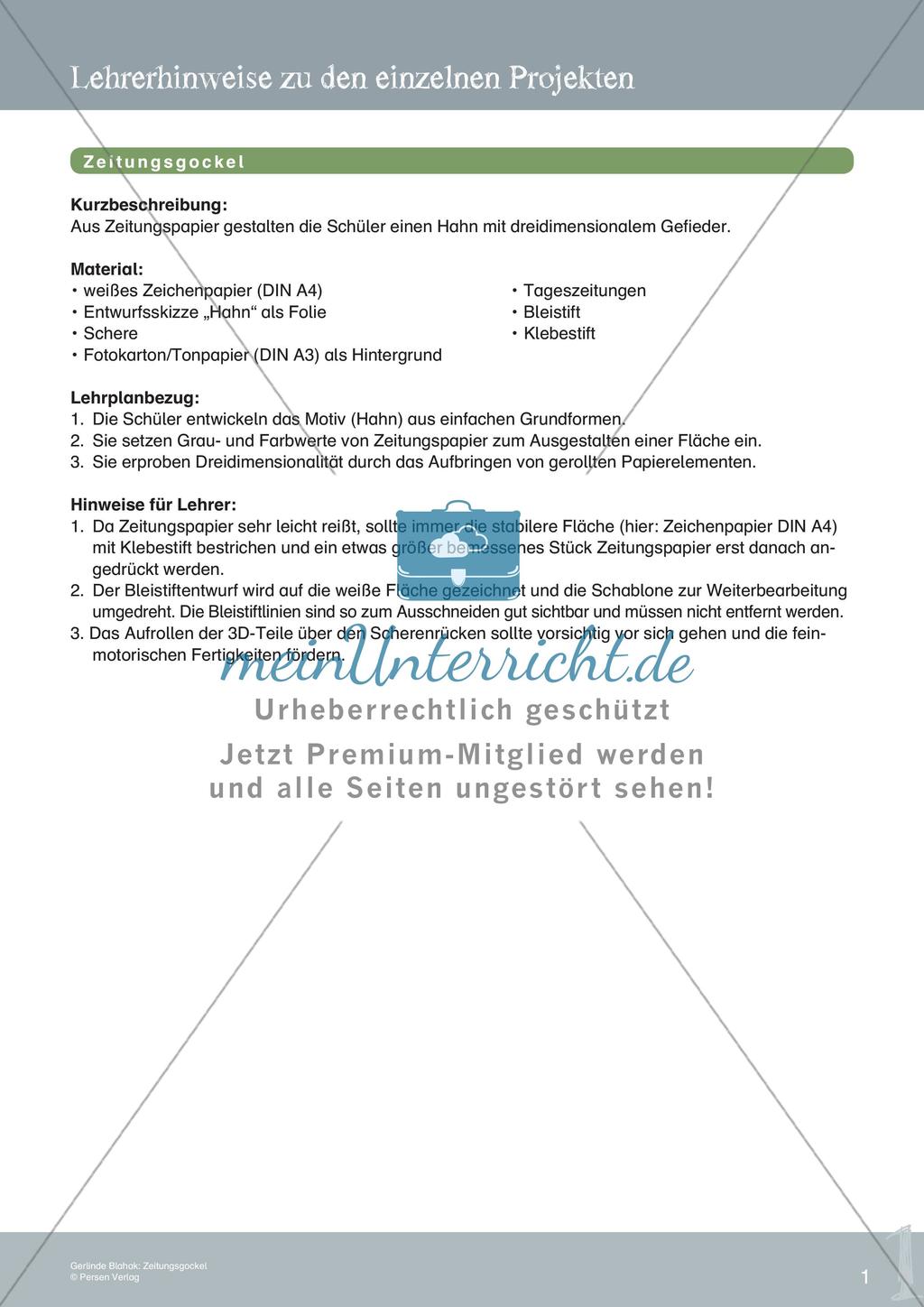 Miniprojekt: Zeitungsgockel Preview 3