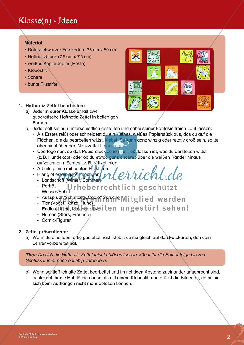 Künstlerische Miniprojekte: Klasse(n)-Ideen Preview 4