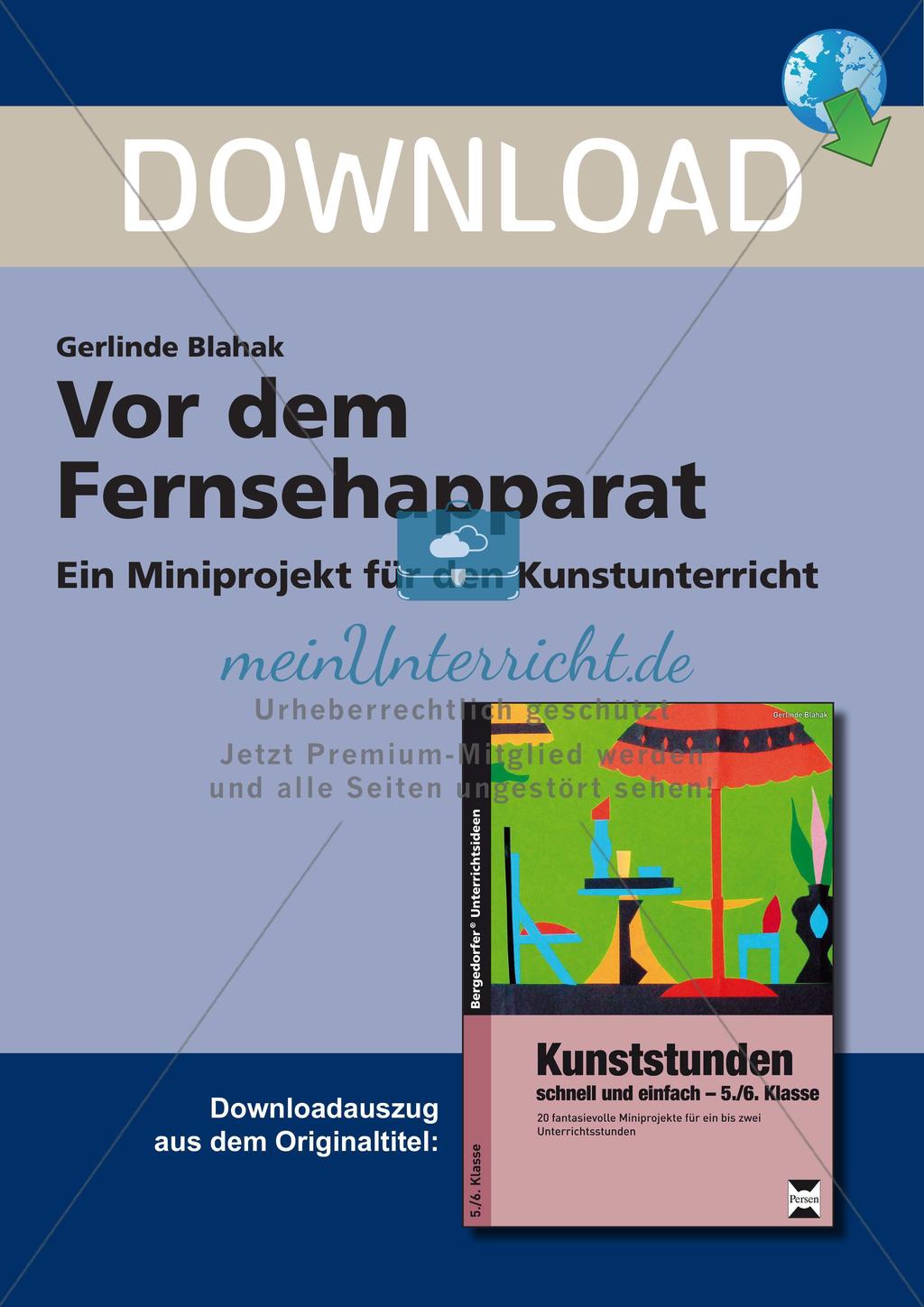 Künstlerische Miniprojekte: Vor dem Fernsehapparat Preview 1