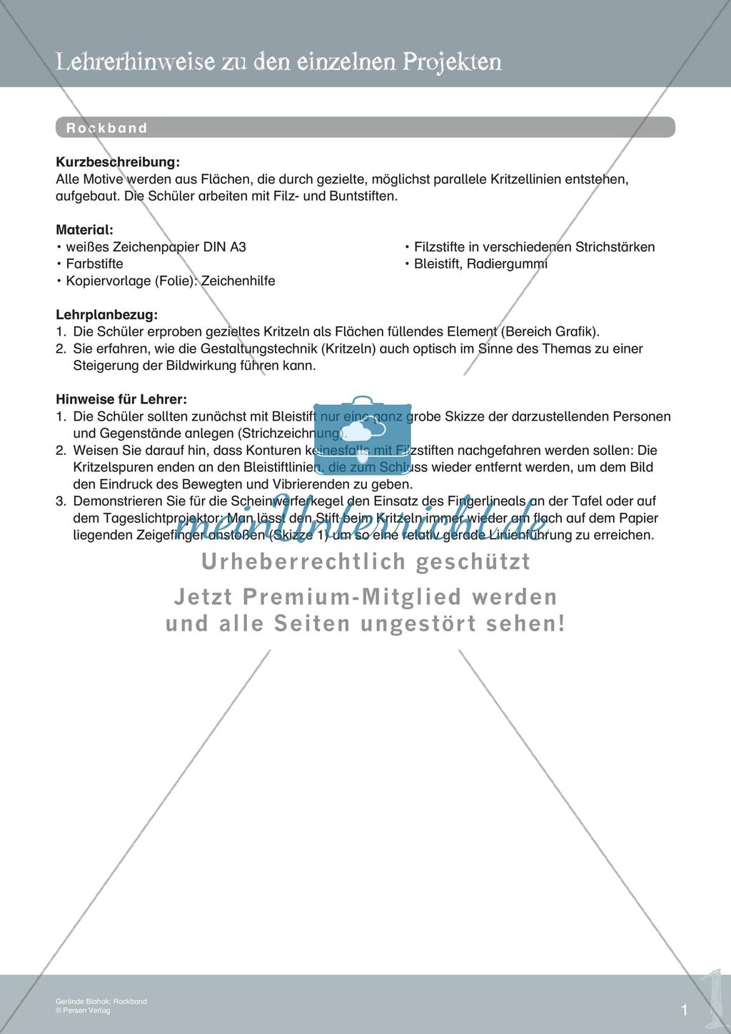 Künstlerische Miniprojekte: Rockband Preview 3