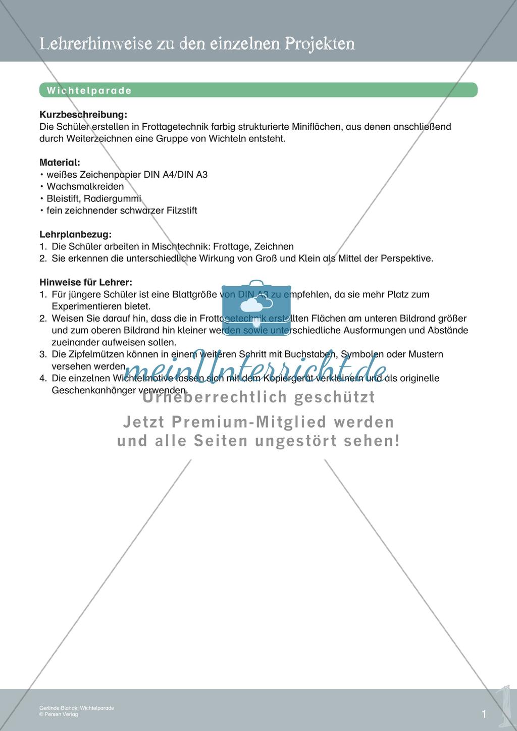 Künstlerische Miniprojekte: Wichtelparade Preview 3