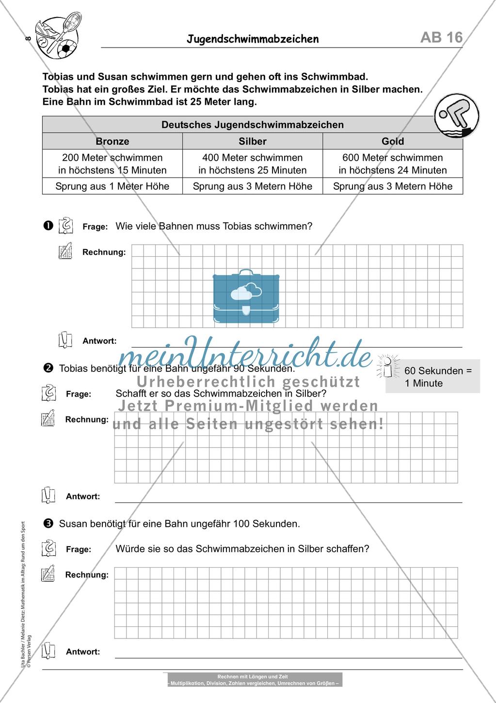 Sachaufgaben rund um den Sport Preview 10