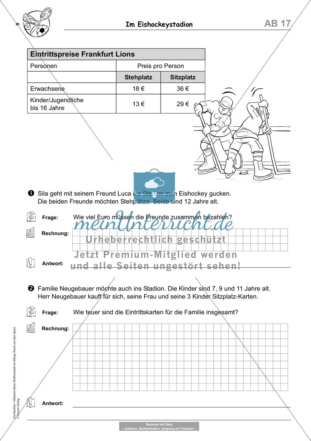 Sachaufgaben rund um den Sport Preview 11