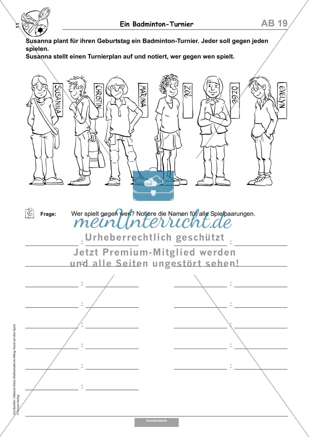 Sachaufgaben rund um den Sport Preview 13