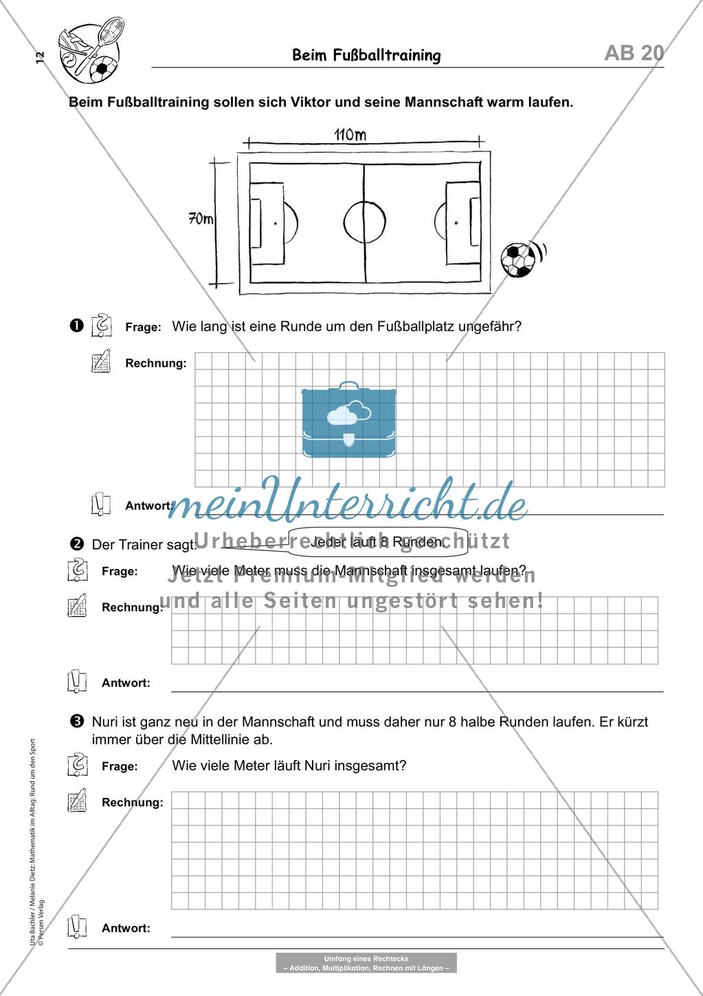 Sachaufgaben rund um den Sport Preview 14