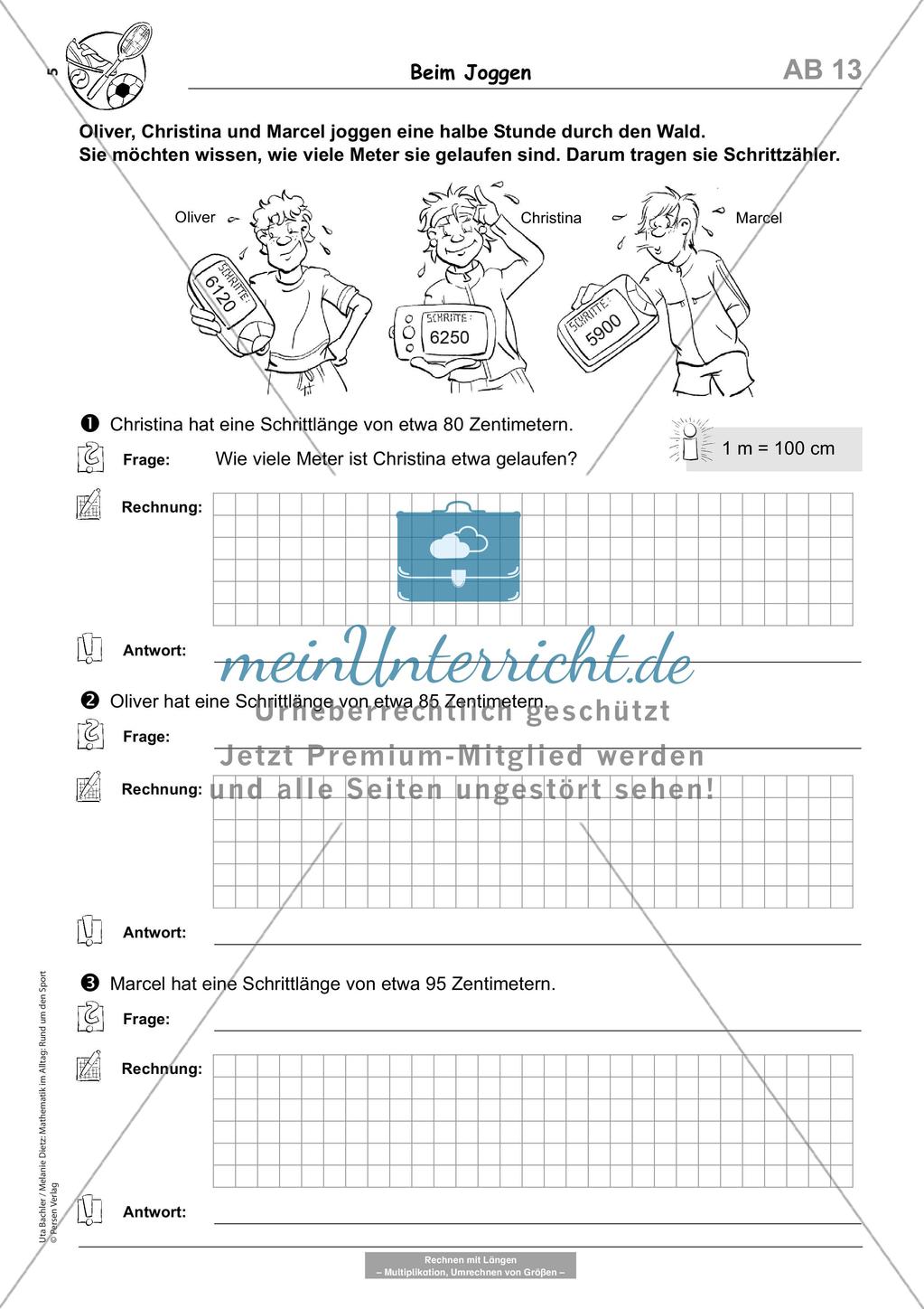 Sachaufgaben rund um den Sport Preview 7