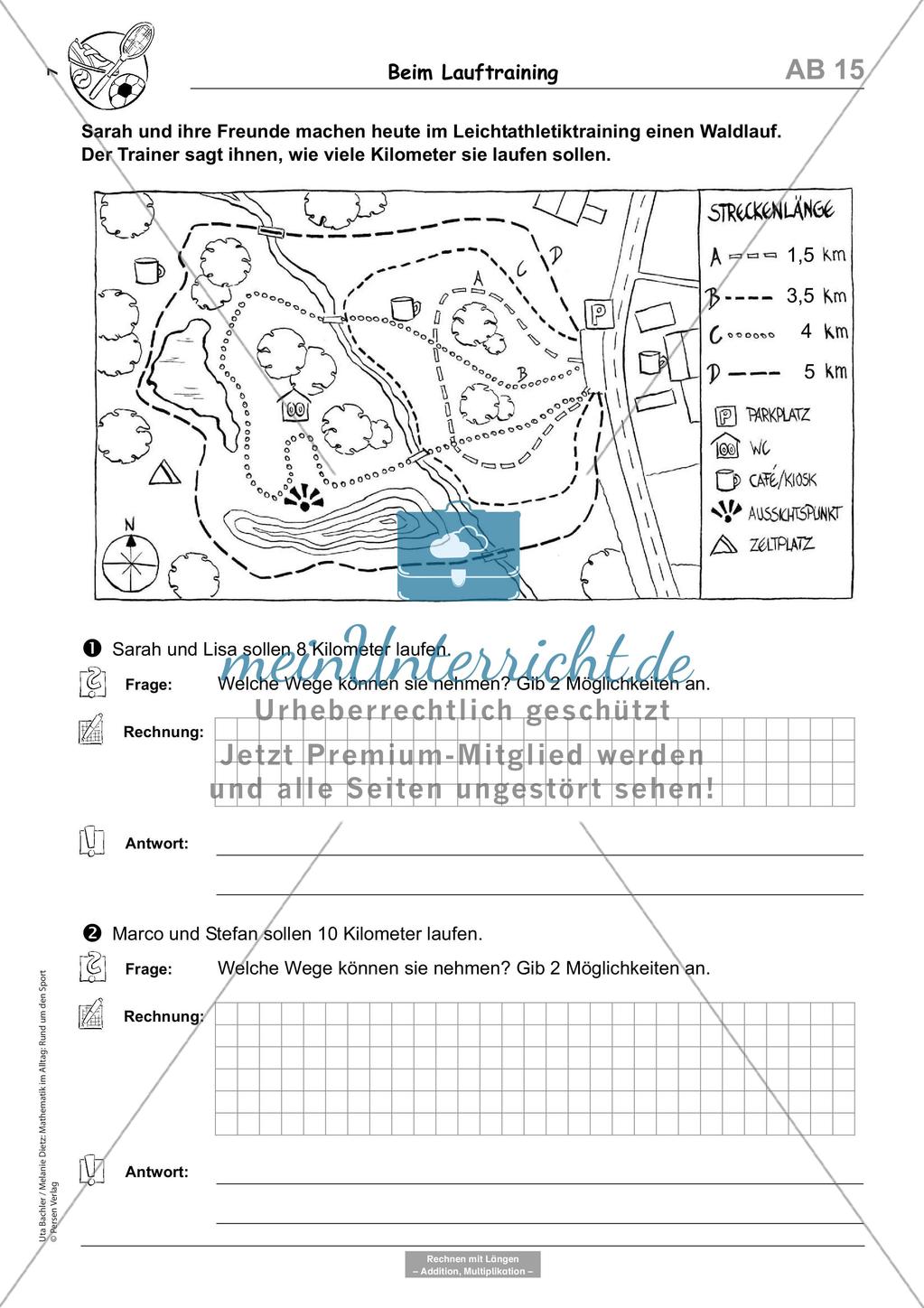 Sachaufgaben rund um den Sport Preview 9