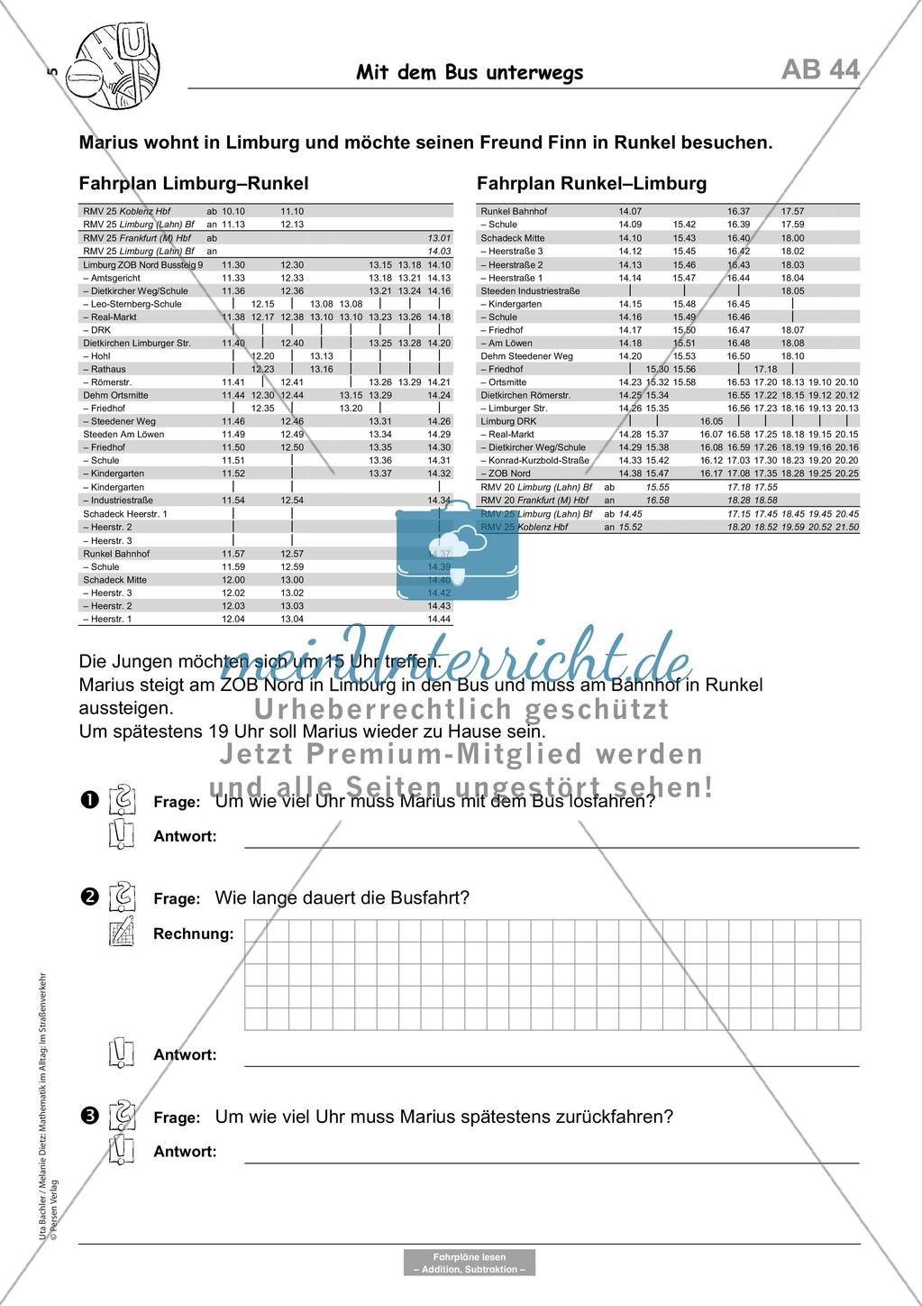 Sachaufgaben: Im Straßenverkehr Preview 7