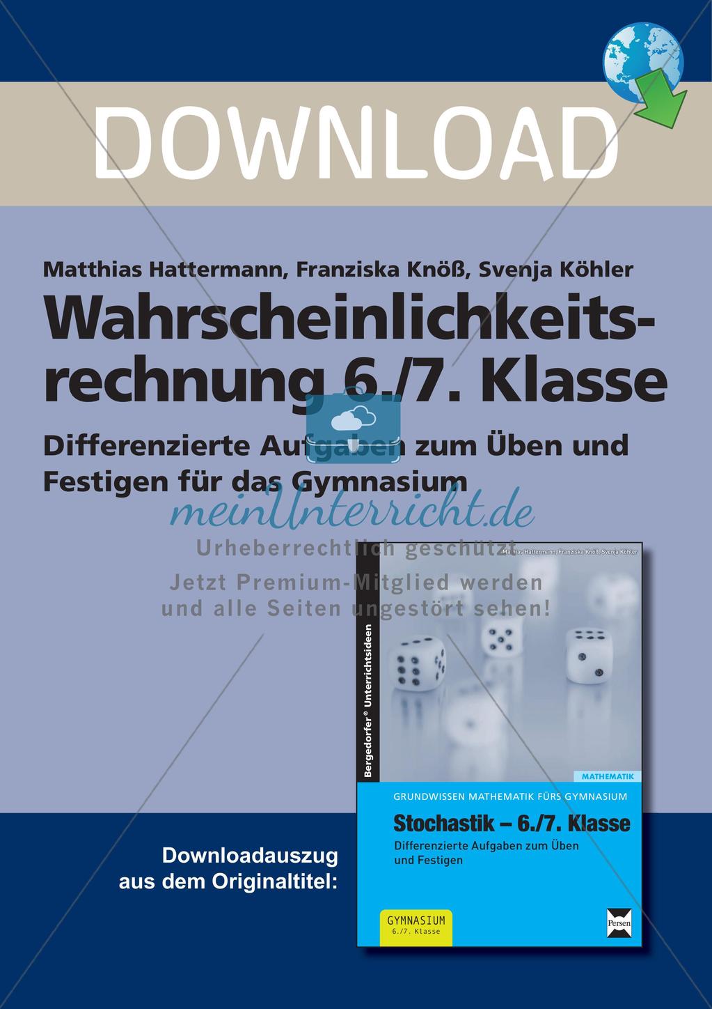 Wahrscheinlichkeitsrechnung Preview 1