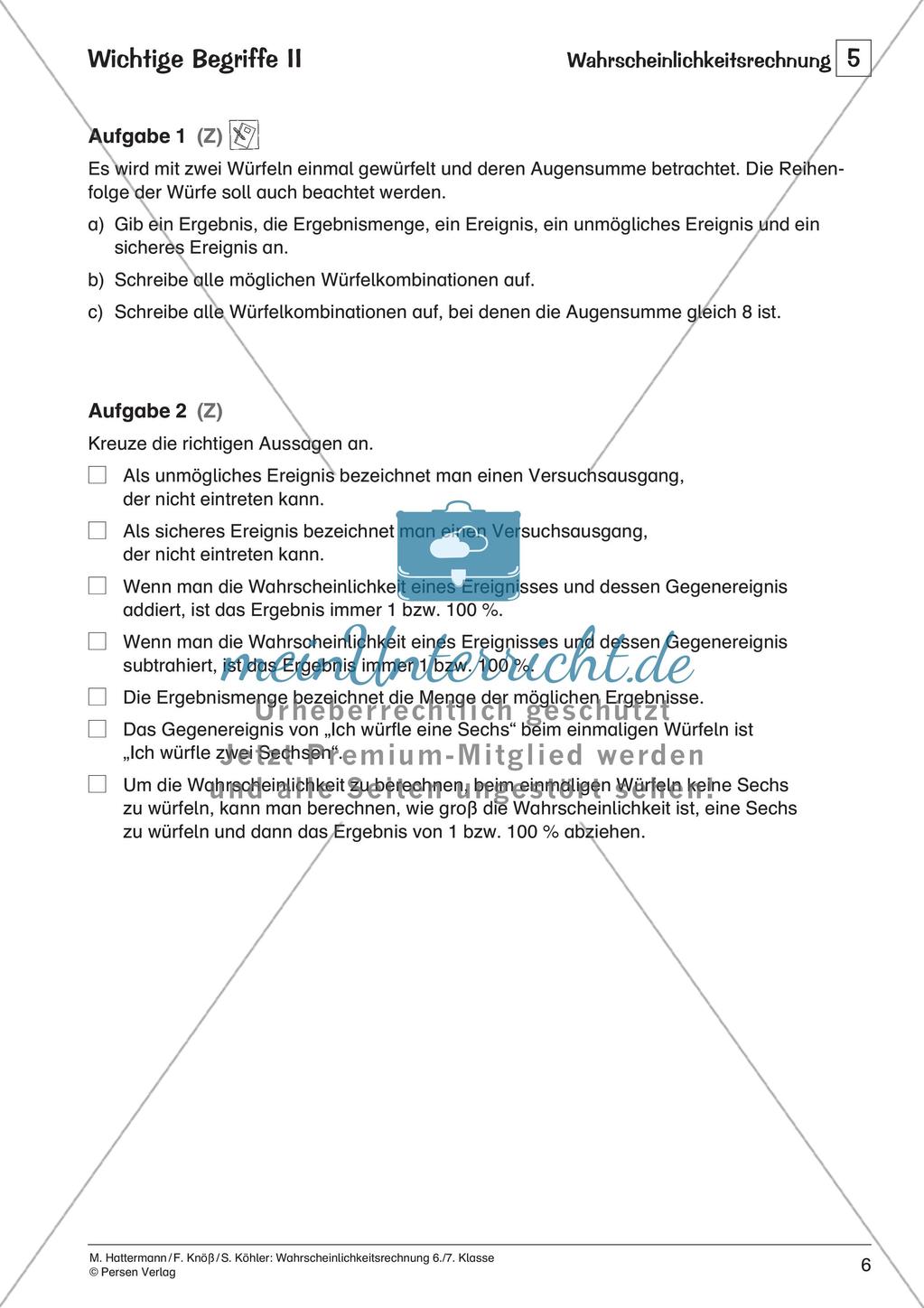 Wahrscheinlichkeitsrechnung Preview 8