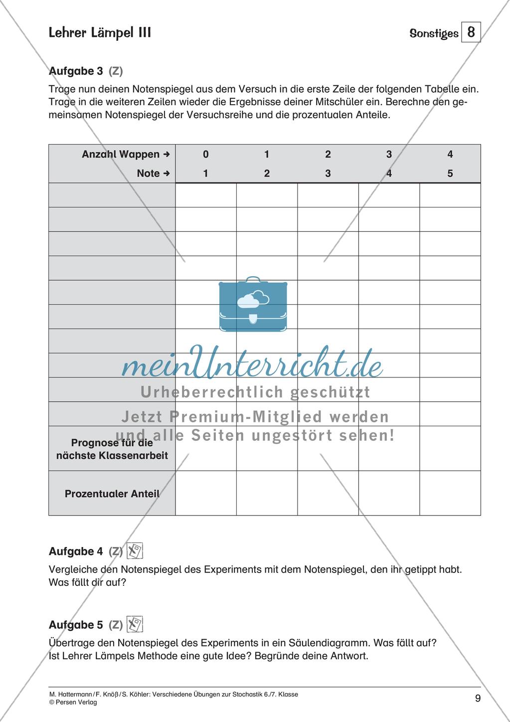 Verschiedene Übungen zur Stochastik Preview 11