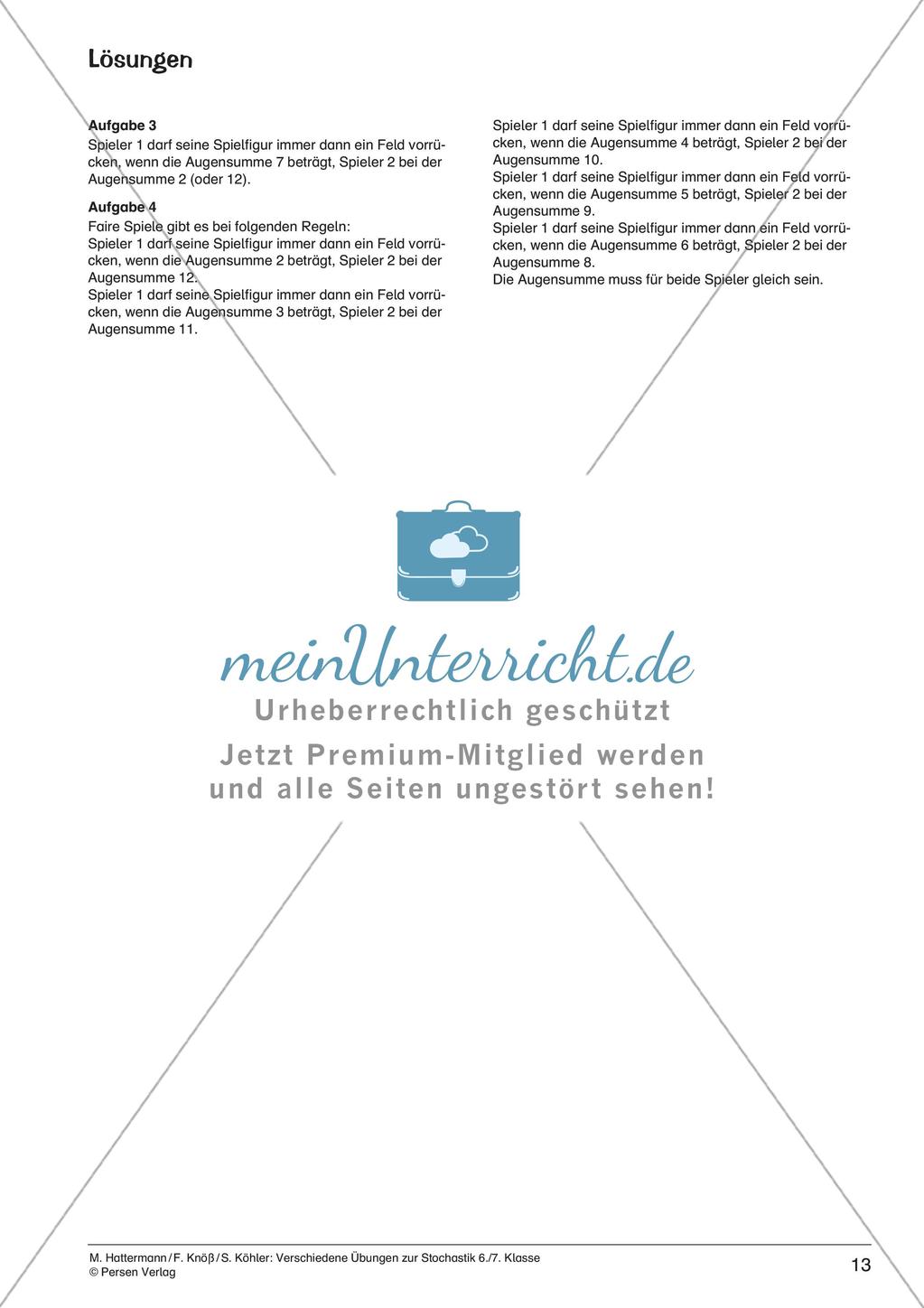 Verschiedene Übungen zur Stochastik Preview 15