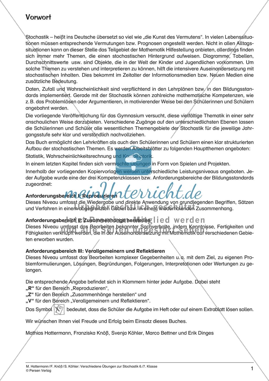 Verschiedene Übungen zur Stochastik Preview 3