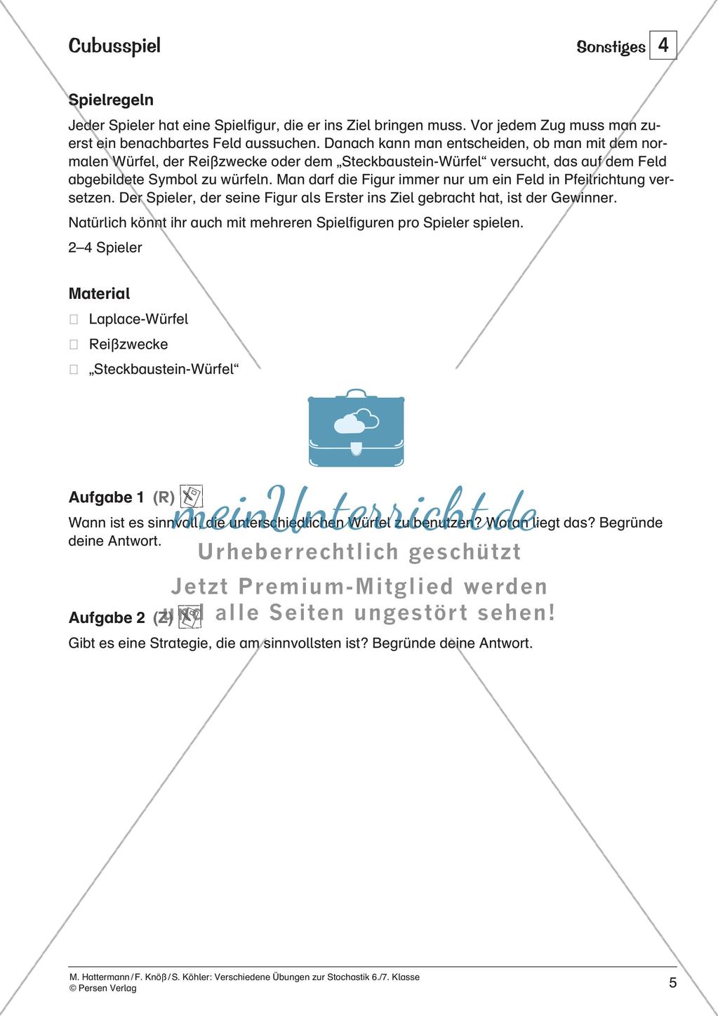 Verschiedene Übungen zur Stochastik Preview 7