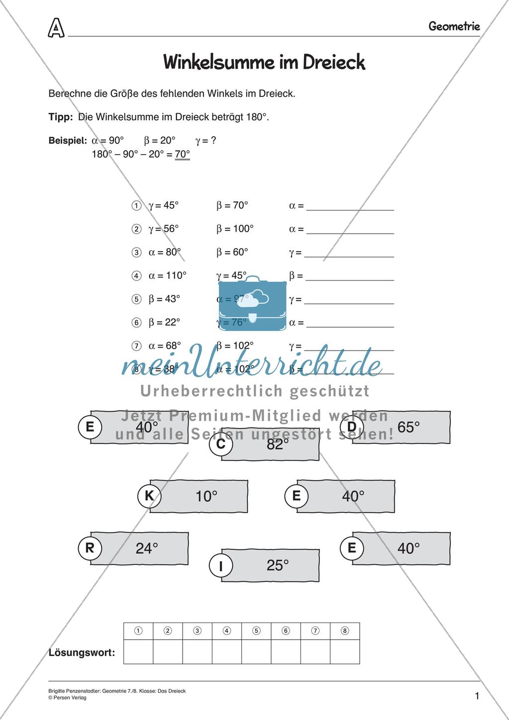 Geometrie: Das Dreieck Preview 3