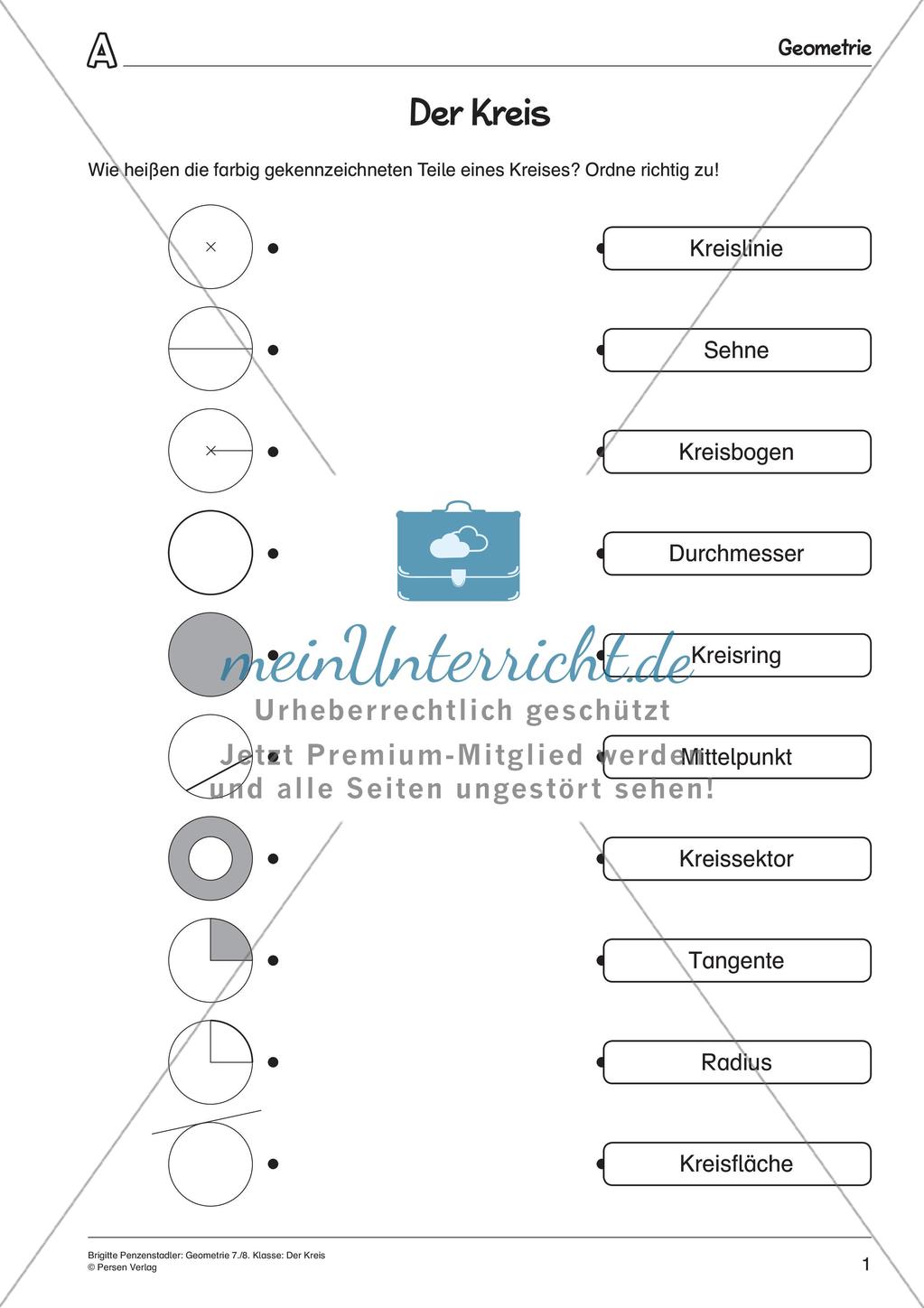 Geometrie: Der Kreis Preview 3
