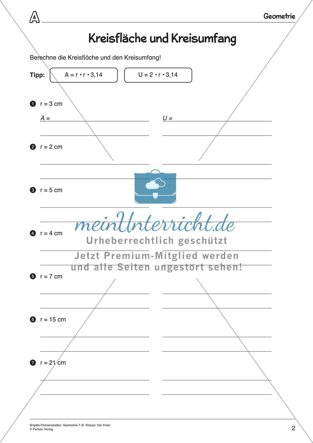 Geometrie: Der Kreis Preview 4
