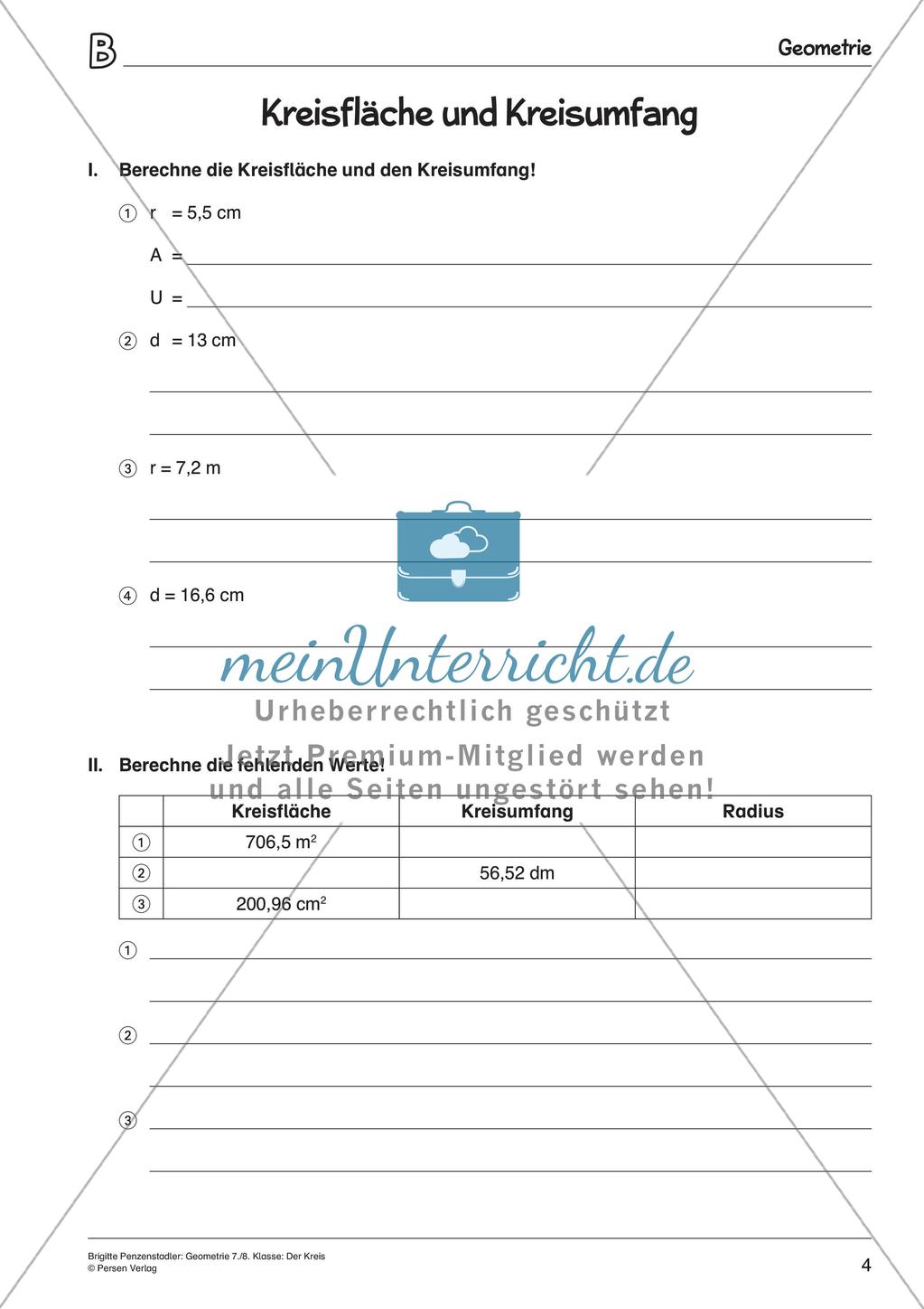 Geometrie: Der Kreis Preview 6