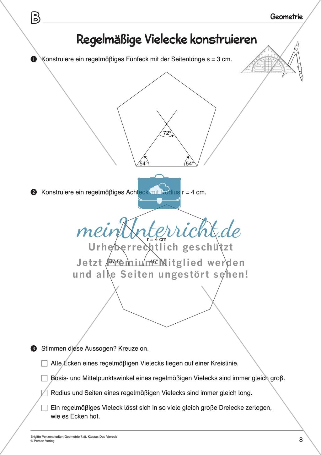 Geometrie: Das Viereck Preview 10
