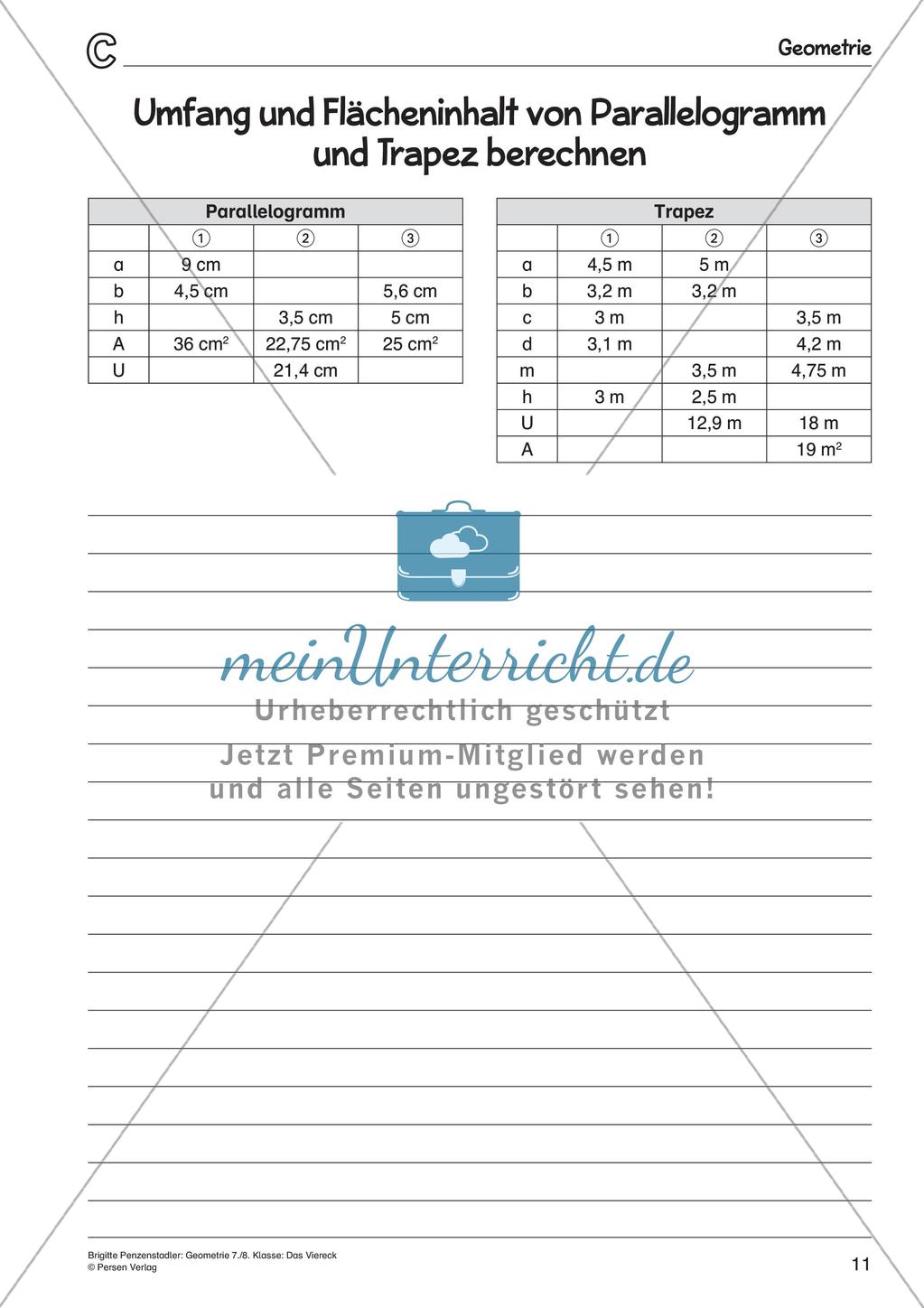 Geometrie: Das Viereck Preview 13