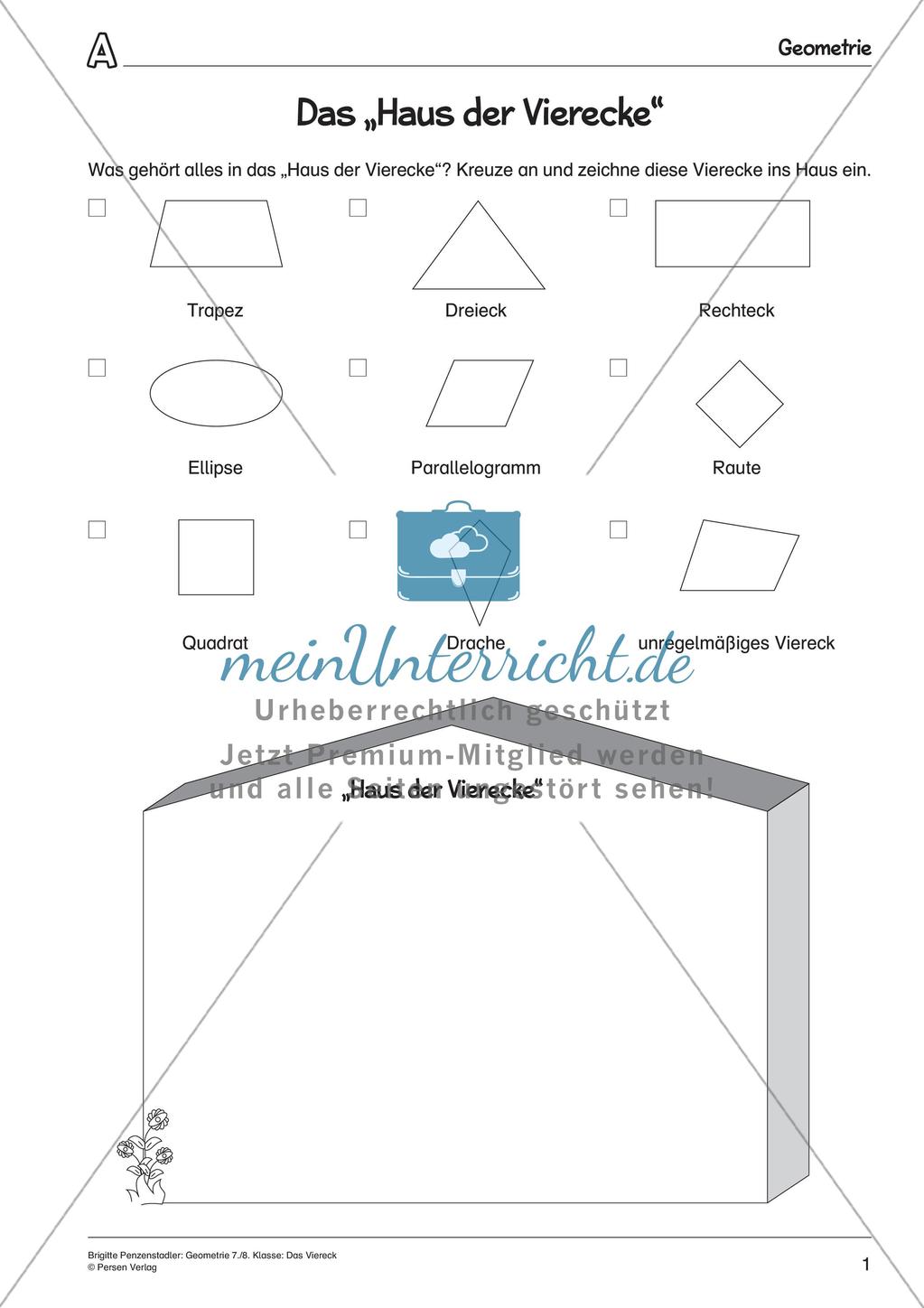 Geometrie: Das Viereck Preview 3
