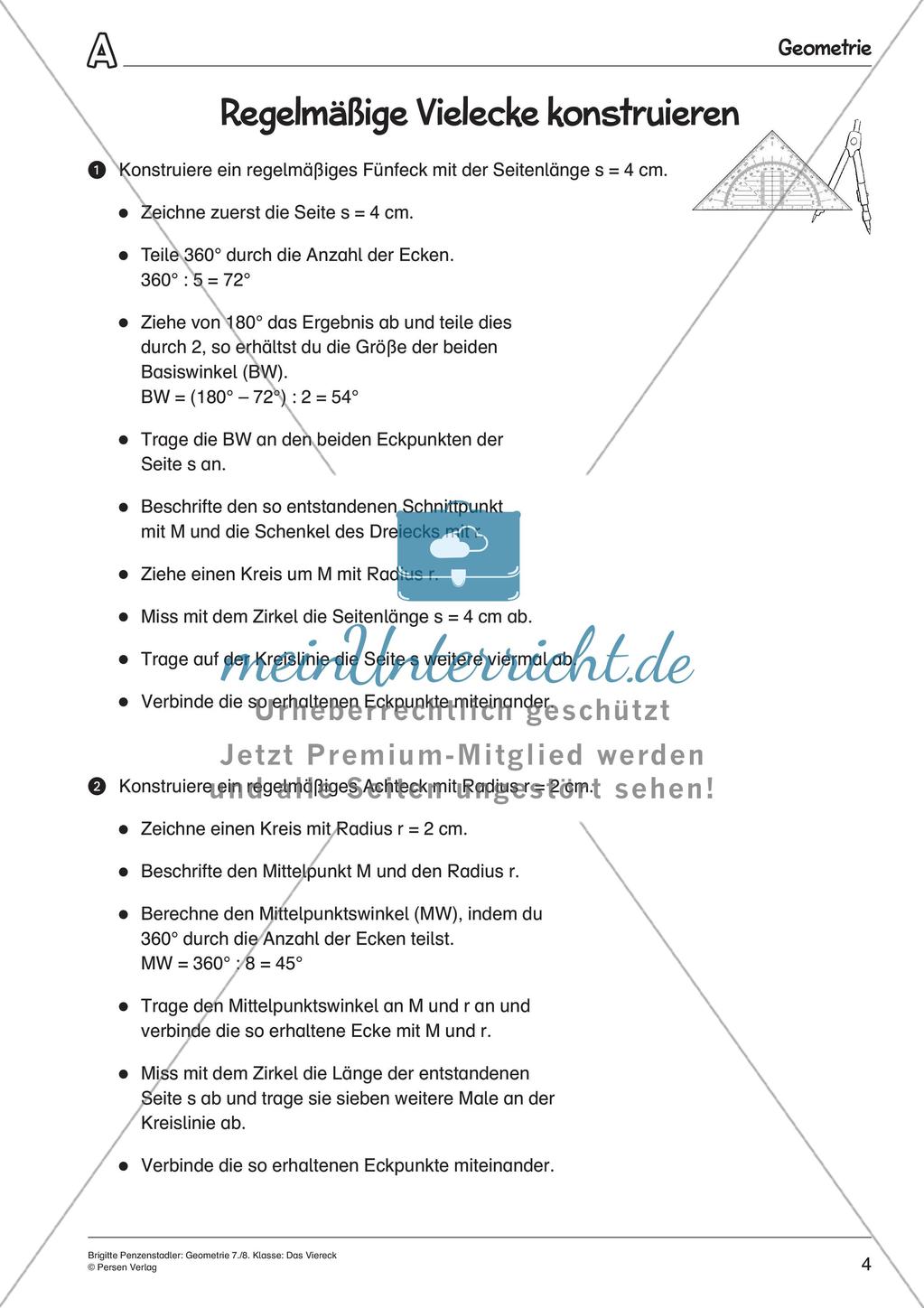 Geometrie: Das Viereck Preview 6