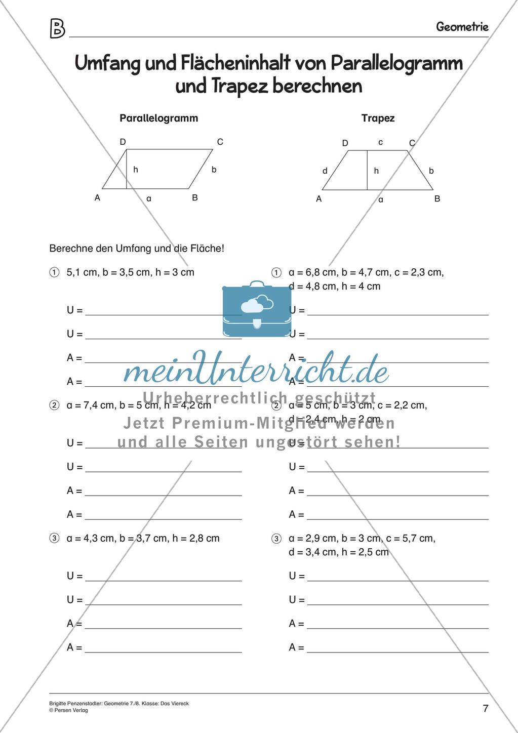 Geometrie: Das Viereck Preview 9