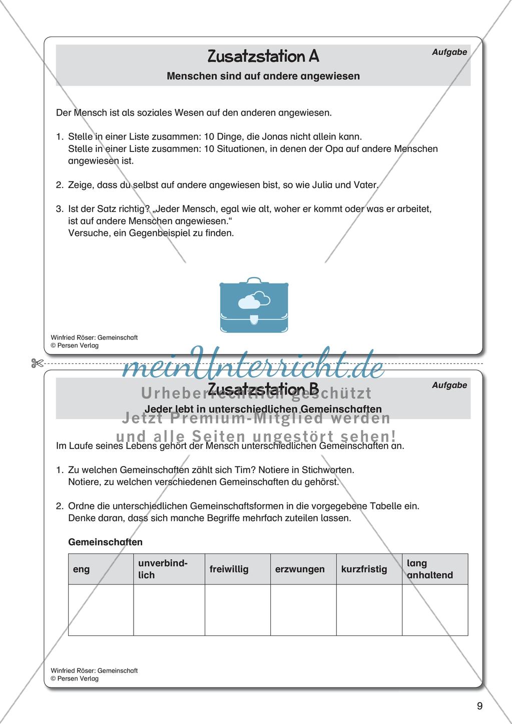 Ethik an Stationen: Gemeinschaft Preview 11