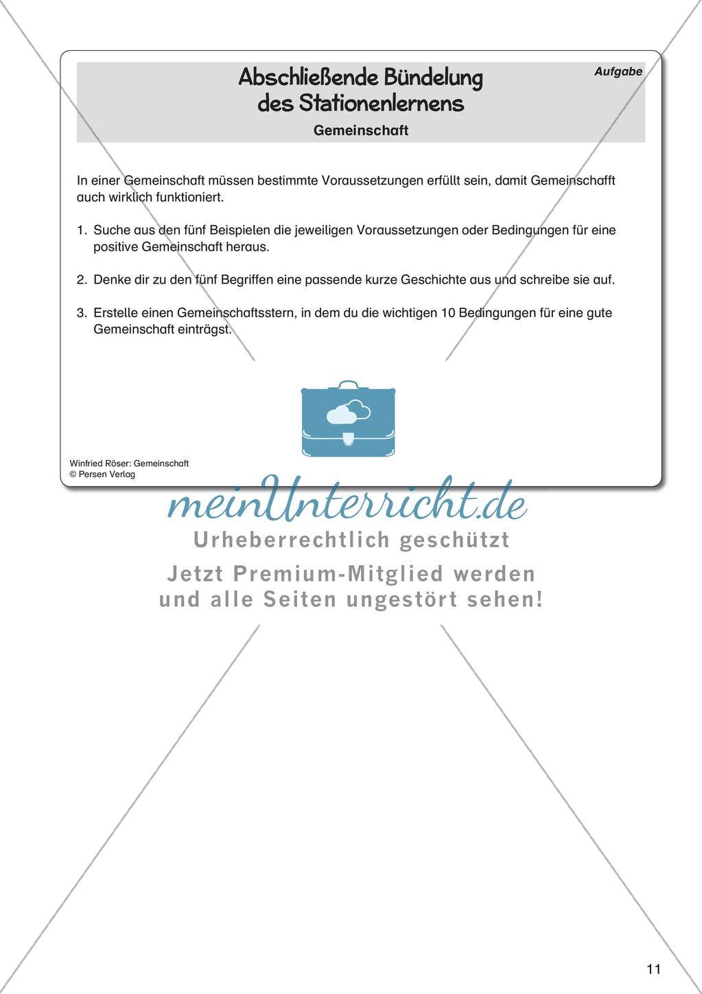 Ethik an Stationen: Gemeinschaft Preview 13