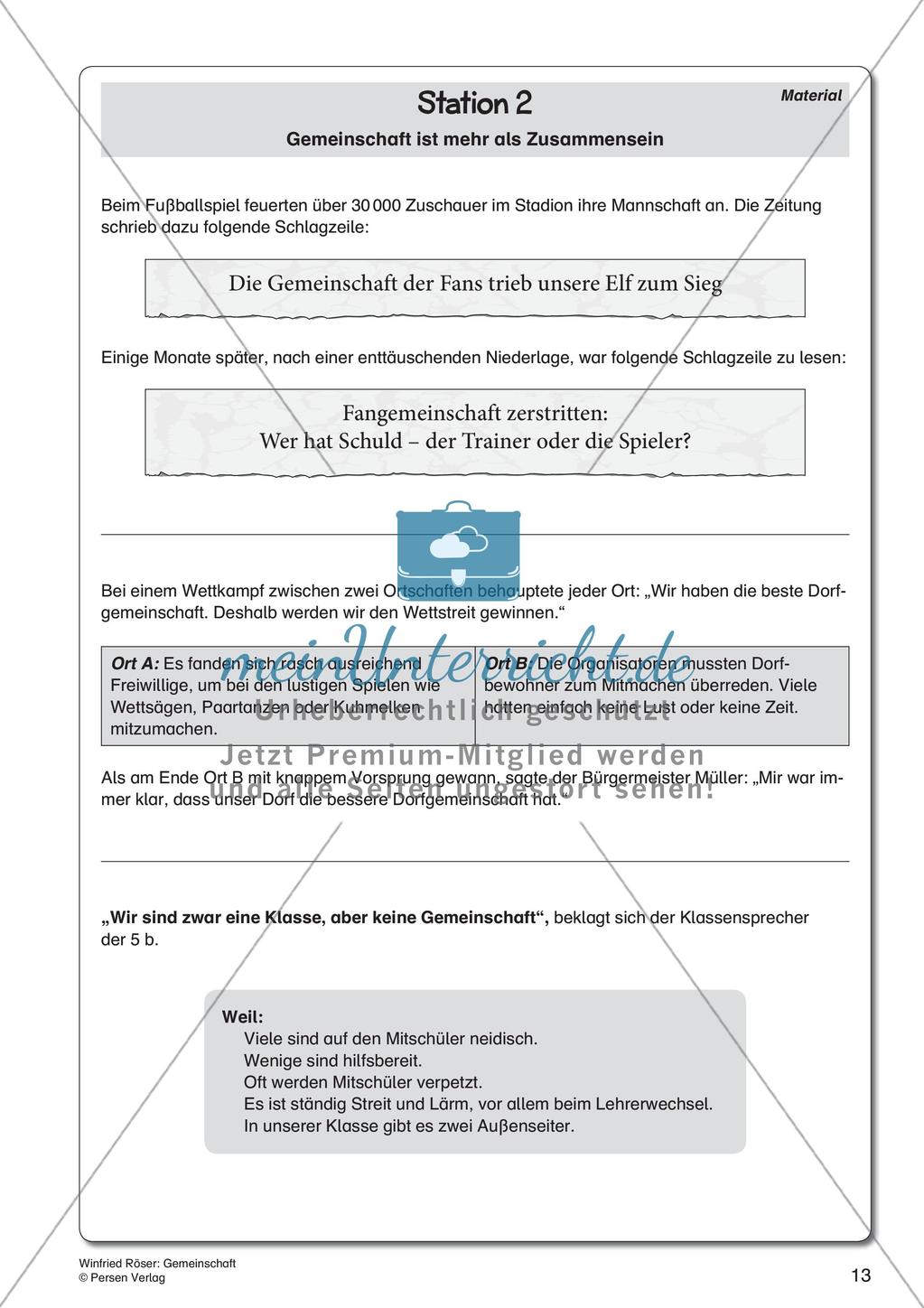 Ethik an Stationen: Gemeinschaft Preview 15